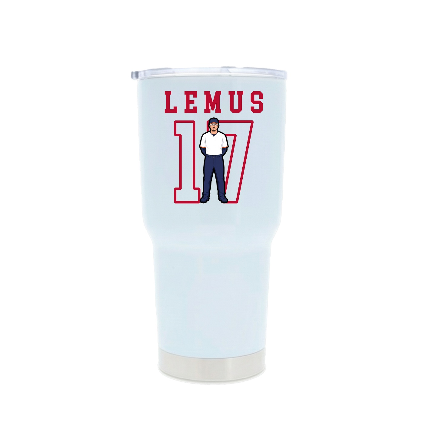 30oz Stainless Steel Tumbler — Shirsey in White