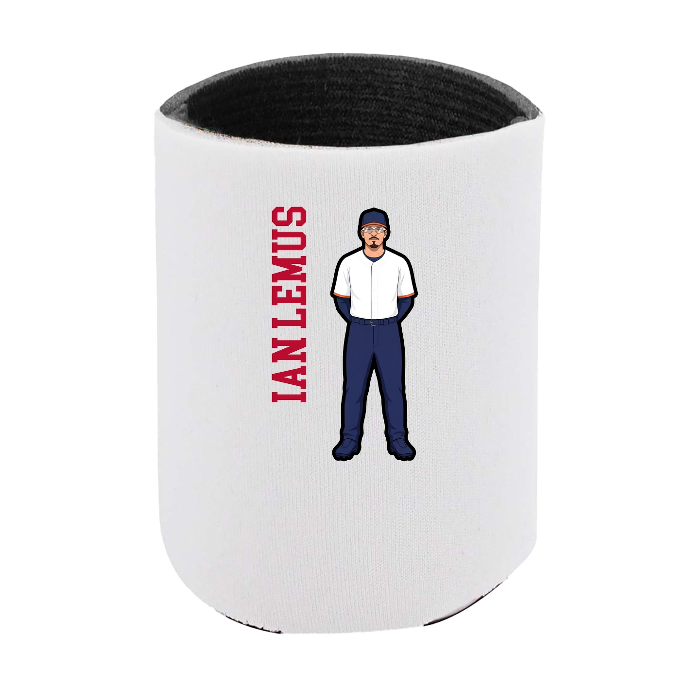 Can Holder — Name Vertical in White