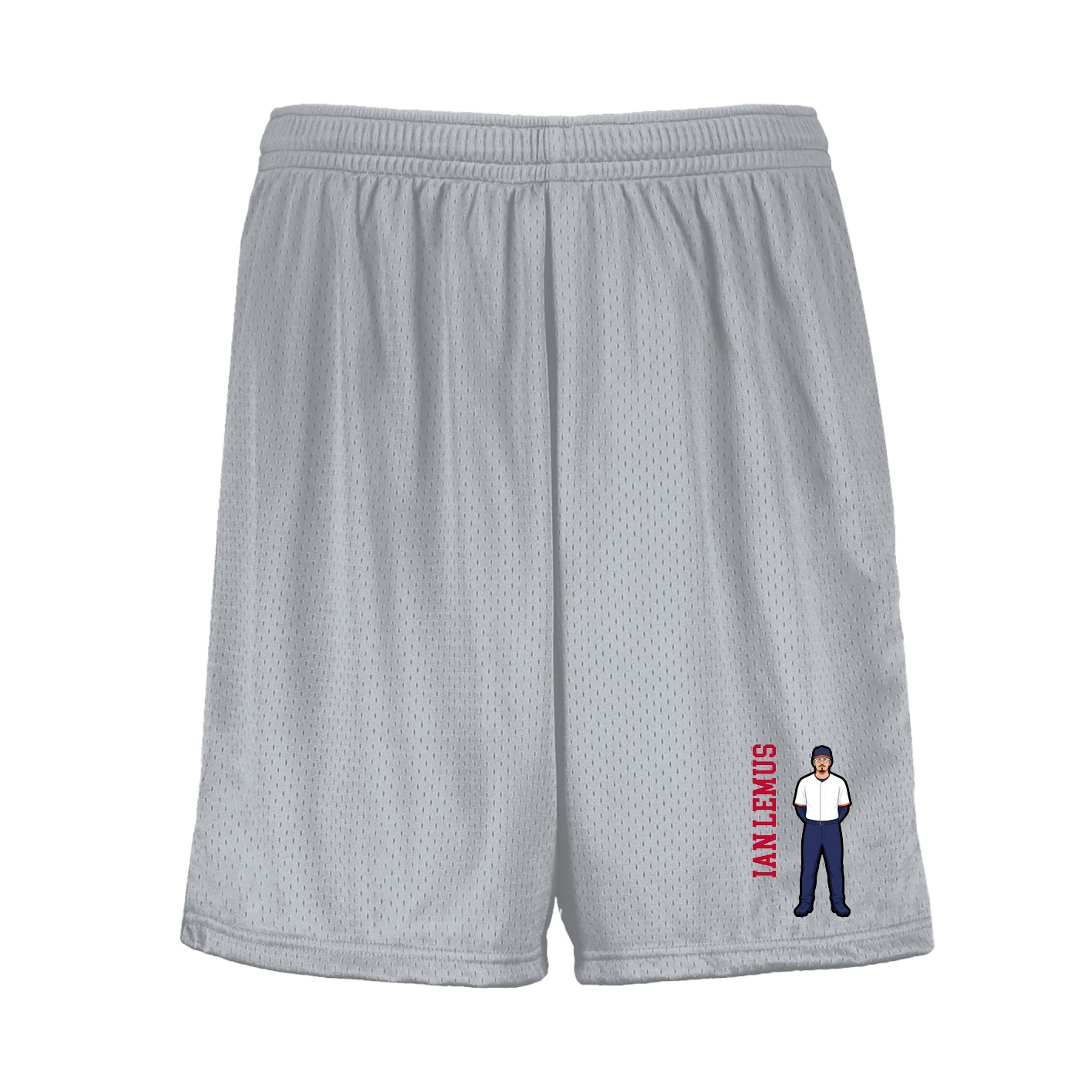 Shorts — Name Vertical in Silver