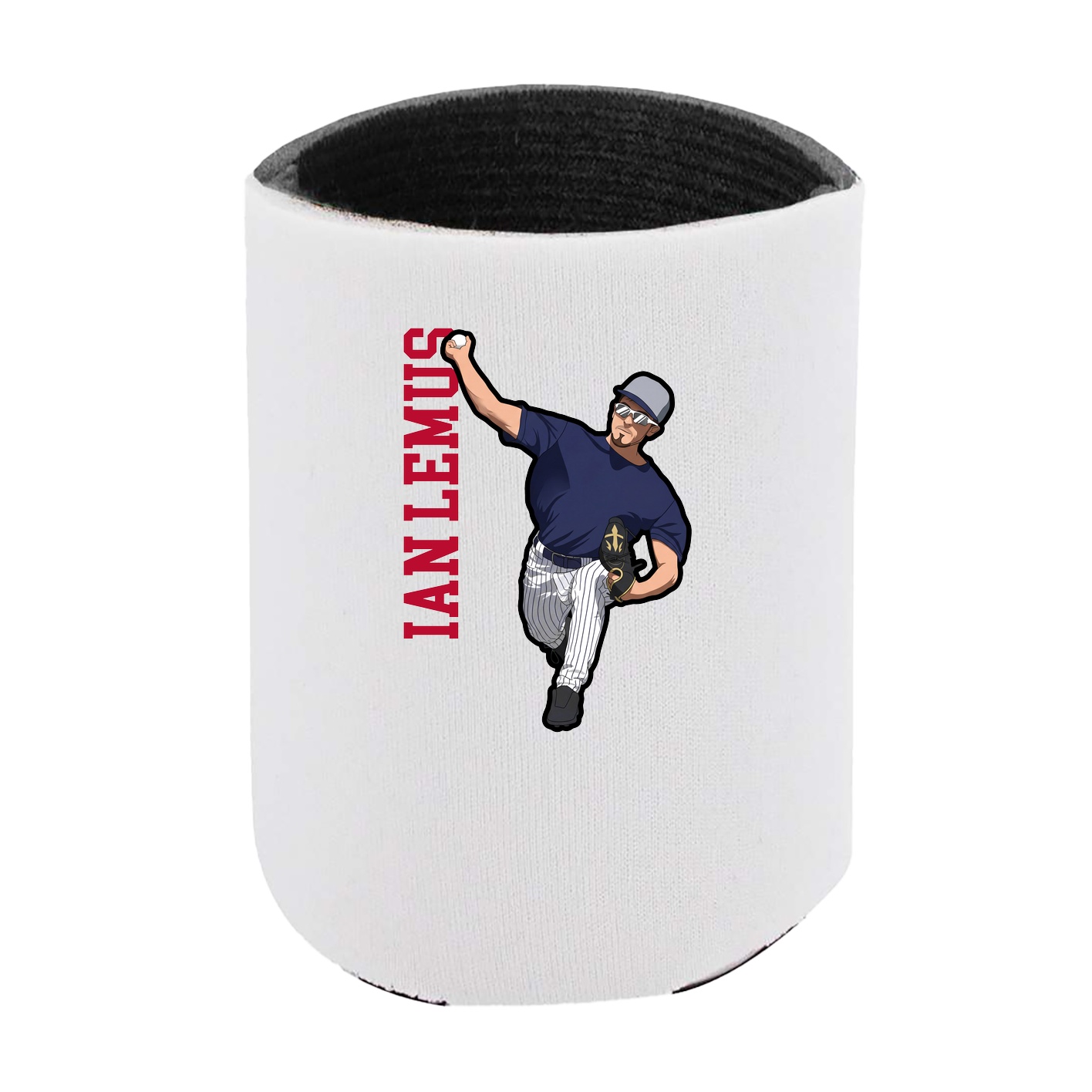 Can Holder — Name Vertical in White