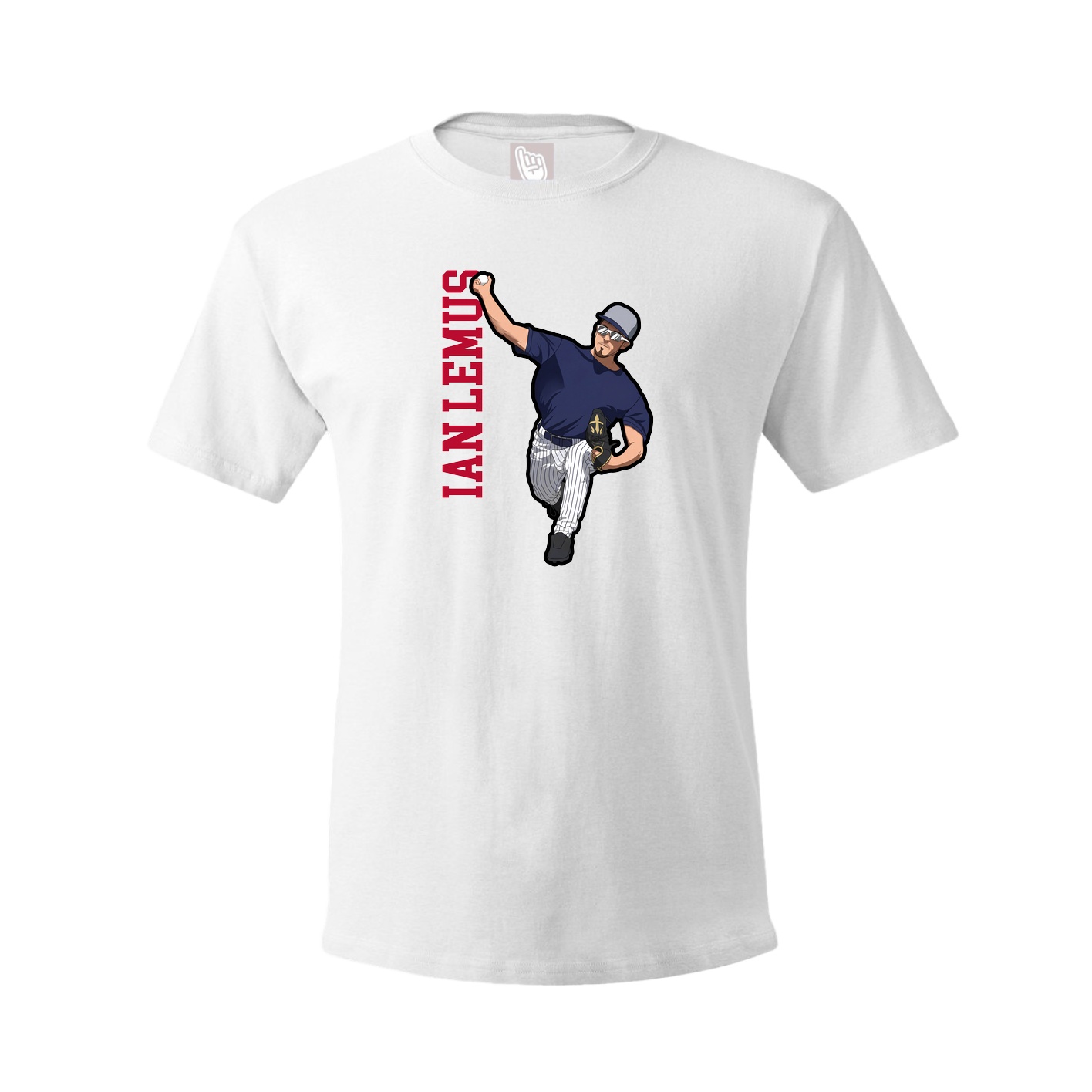Youth Tee — Name Vertical in White