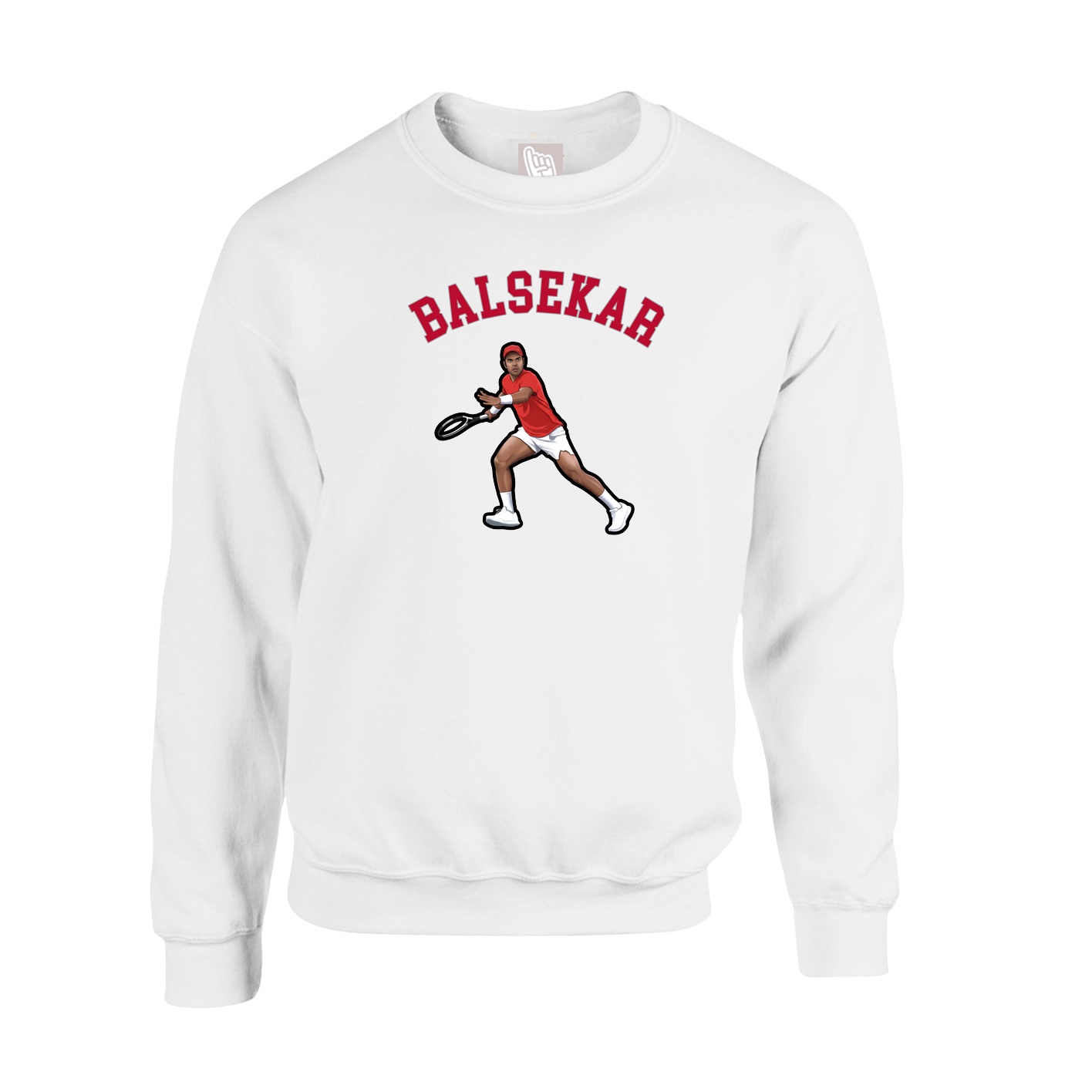 Fleece Crew — Shirsey Arch in White