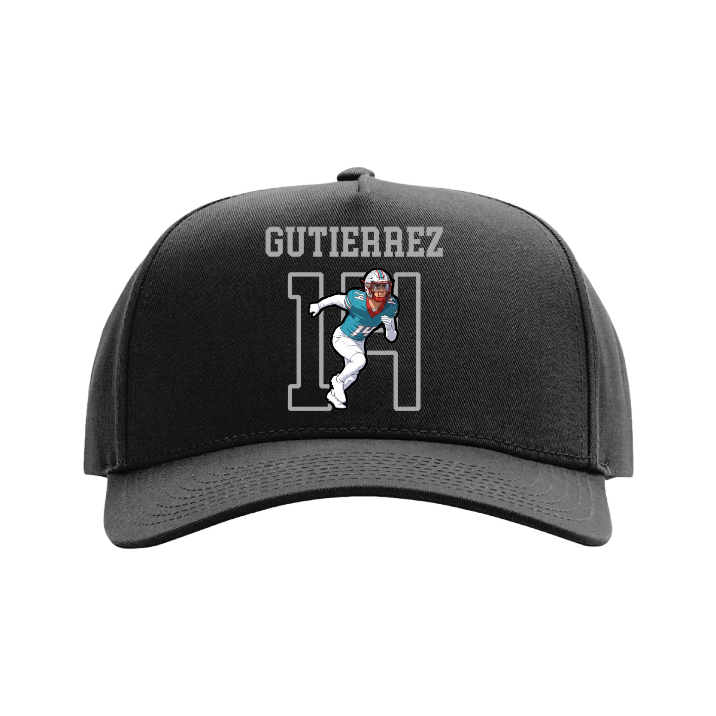 Full Fabric Five-Panel Champ Cap — Shirsey in Black