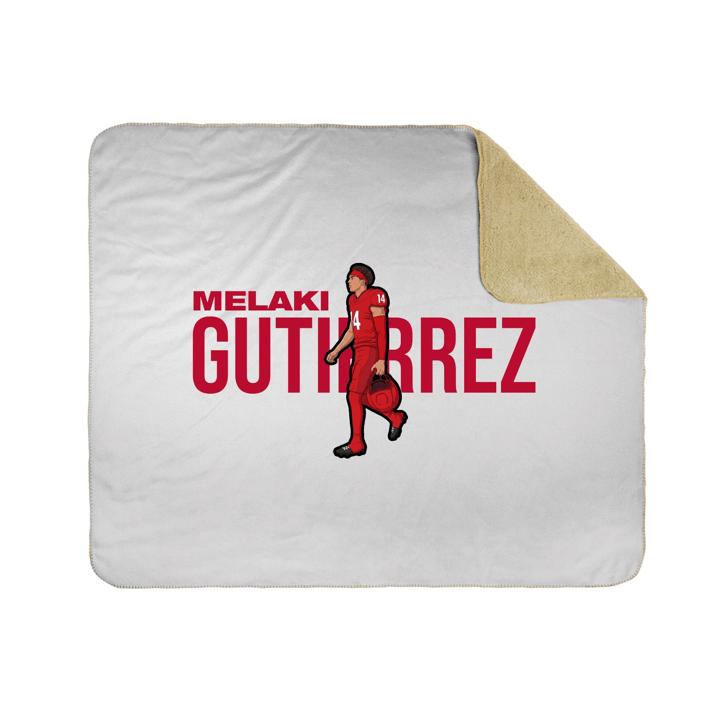 Throw Blanket — Player Name in White