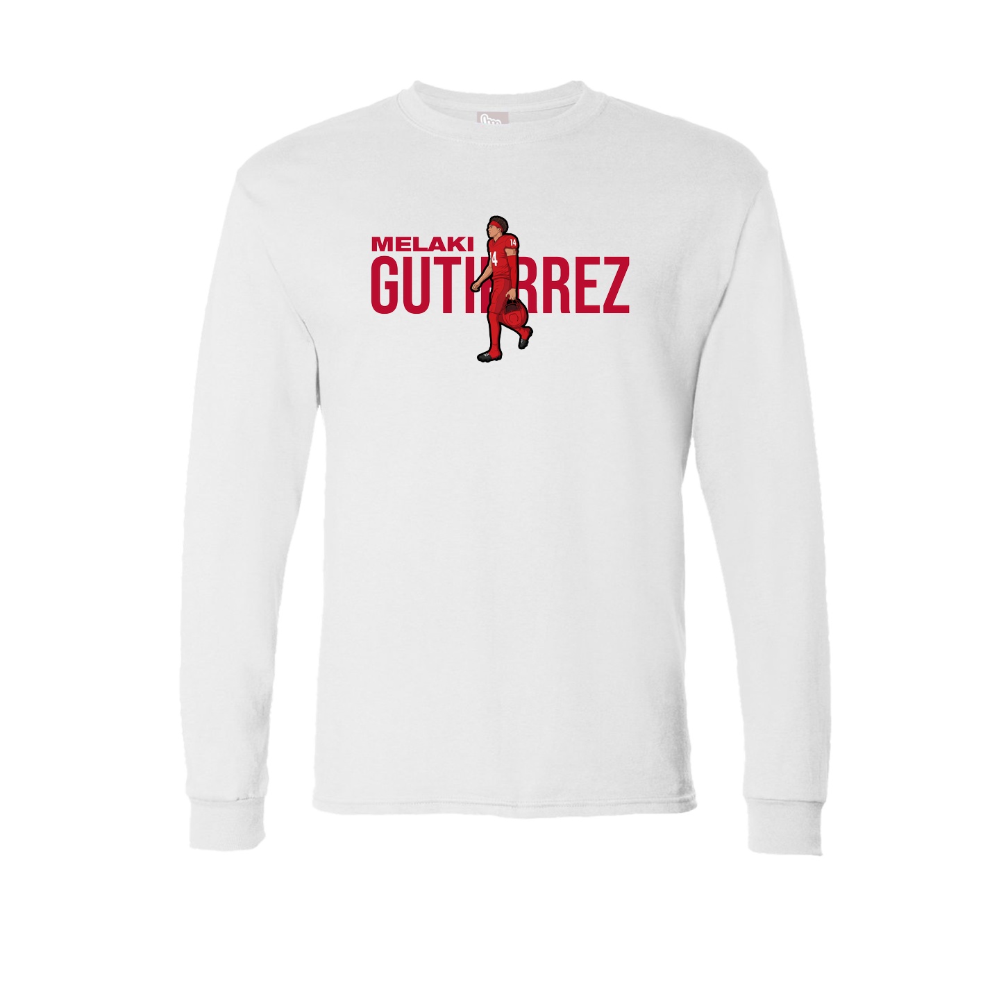Long Sleeve Tee — Player Name in White