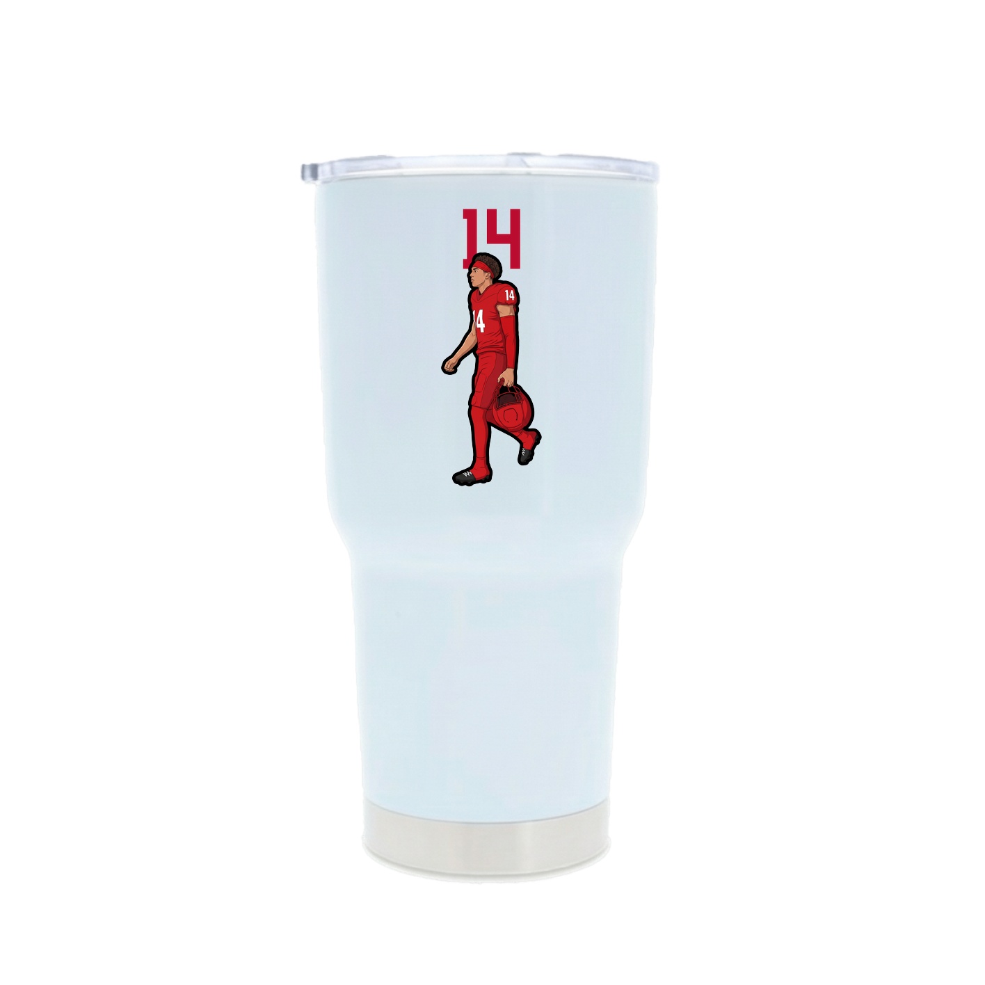 30oz Stainless Steel Tumbler — Number Top in White