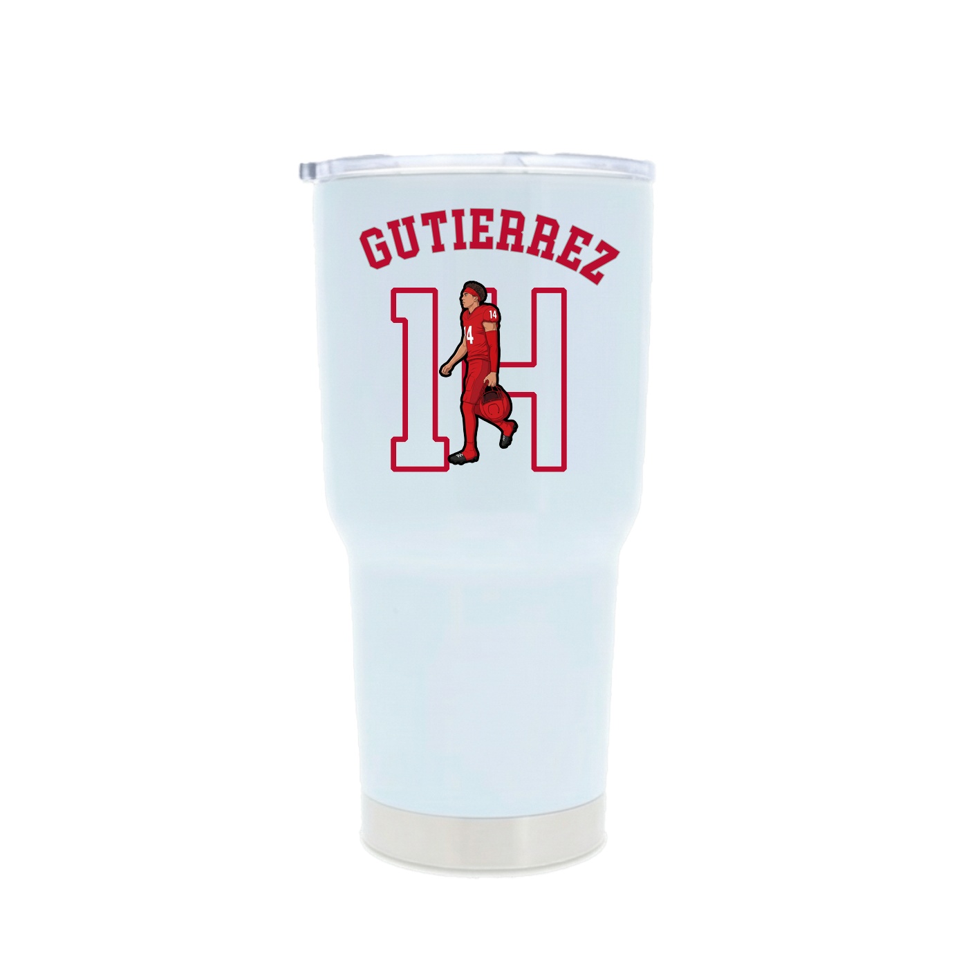 30oz Stainless Steel Tumbler — Shirsey Arch in White