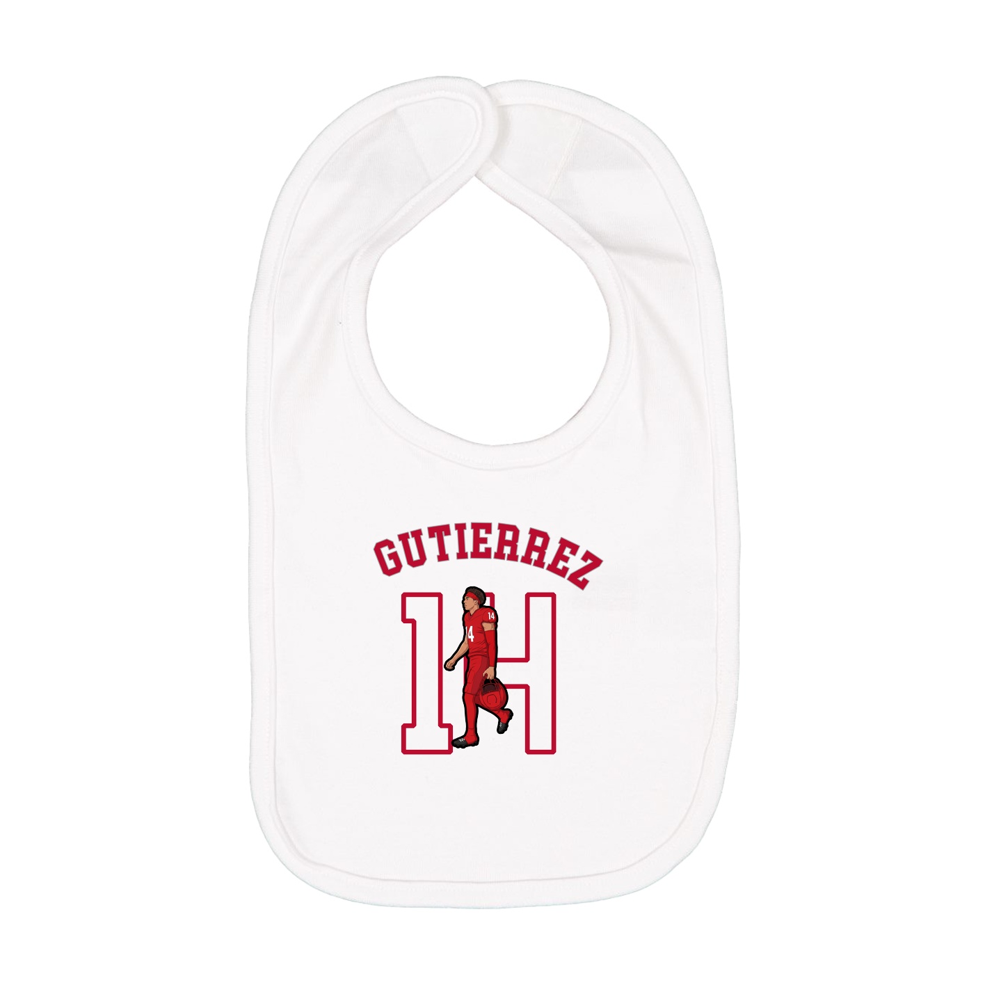 Infant Bib — Shirsey Arch in White