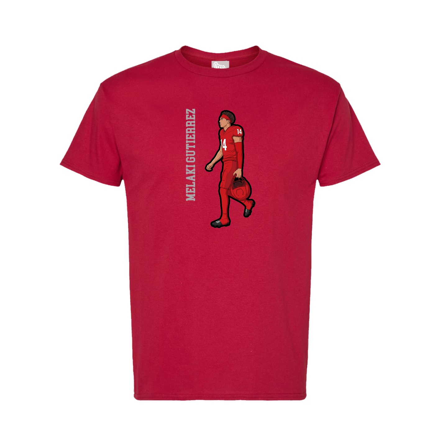 Tee — Name Vertical in Crimson