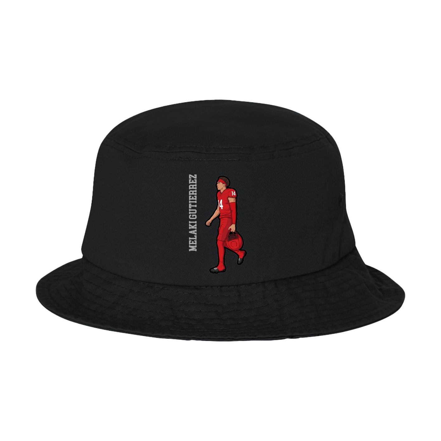 Bucket Cap — Name Vertical in Black