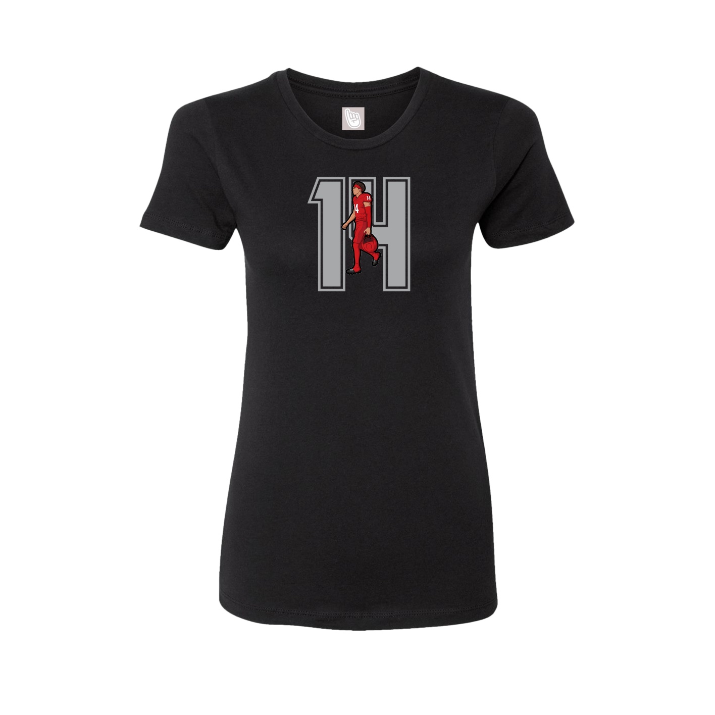Womens Tee — Number in Black