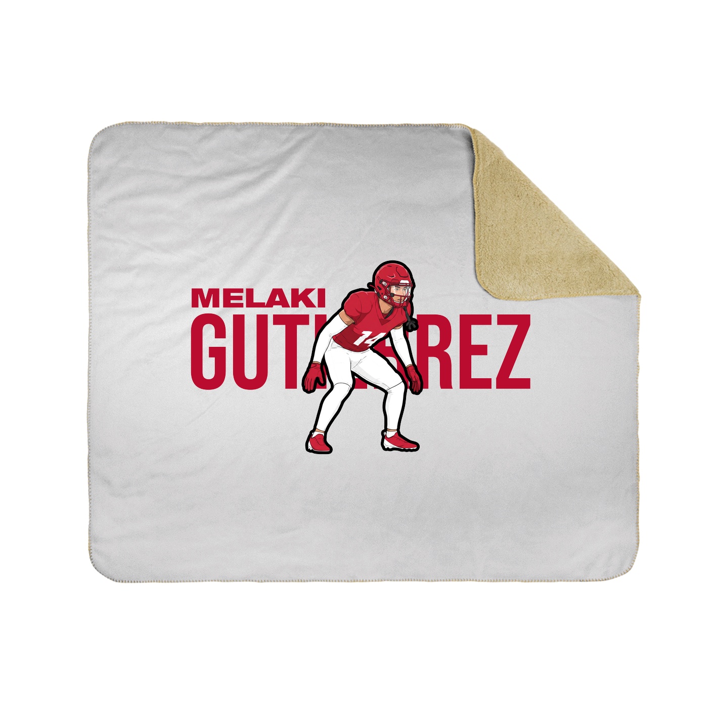 Throw Blanket — Player Name in White