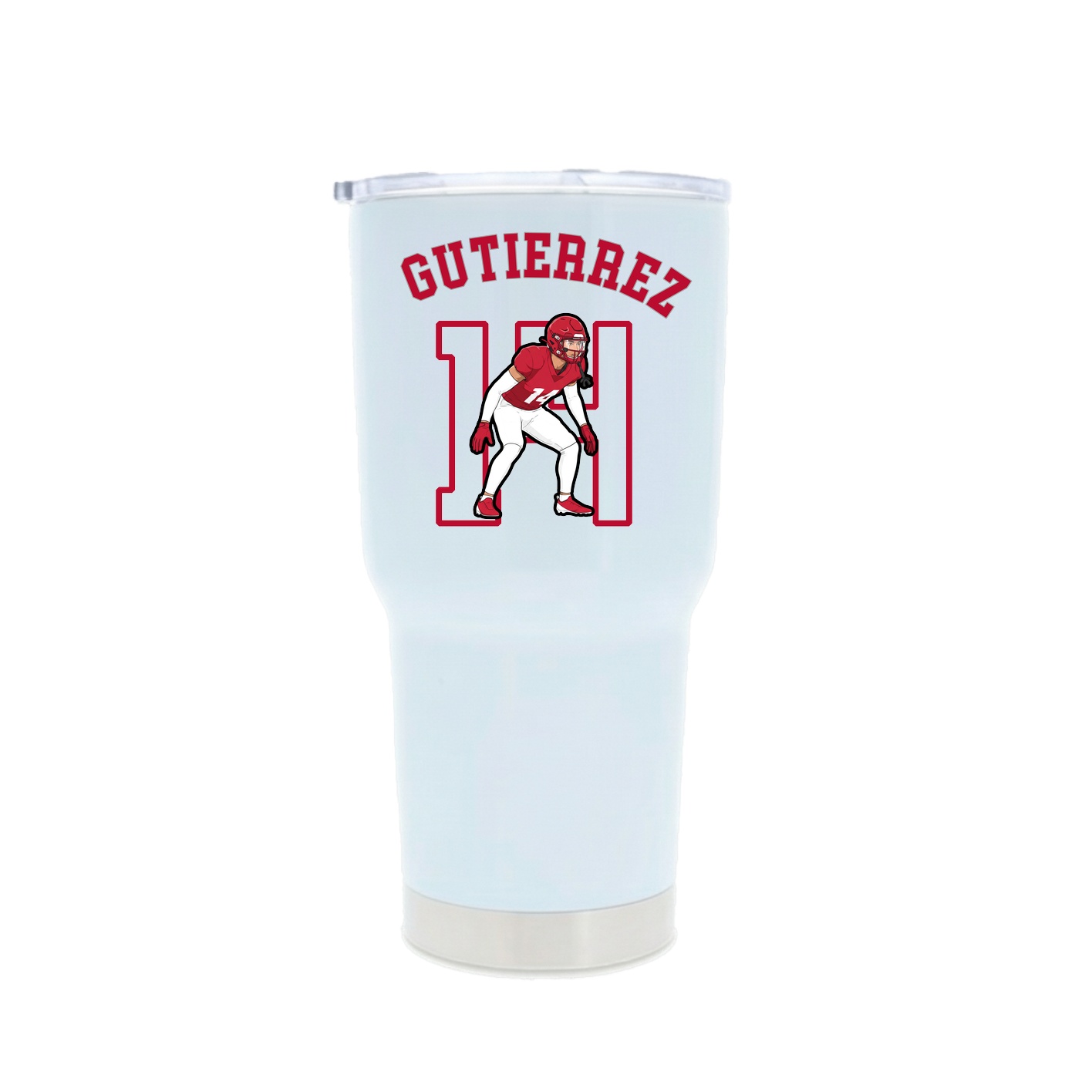 30oz Stainless Steel Tumbler — Shirsey Arch in White