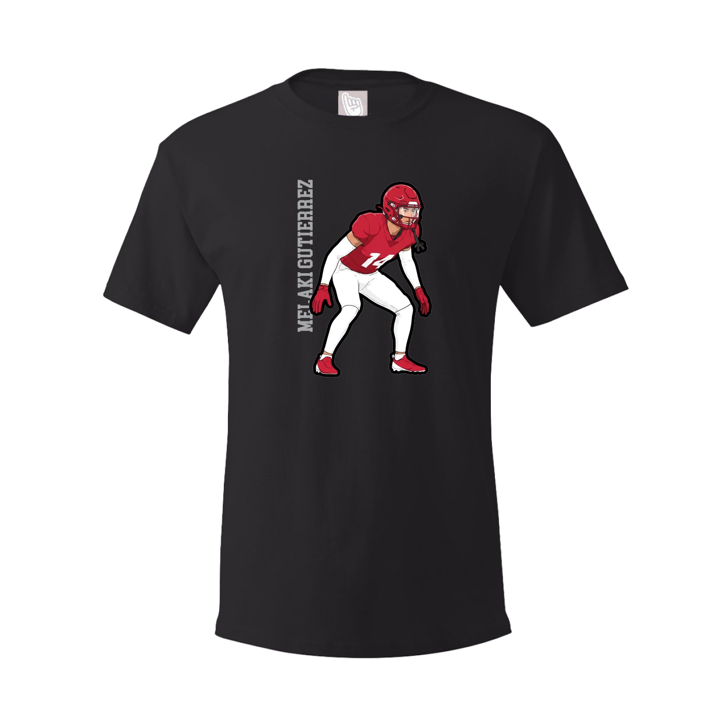 Youth Tee — Name Vertical in Black