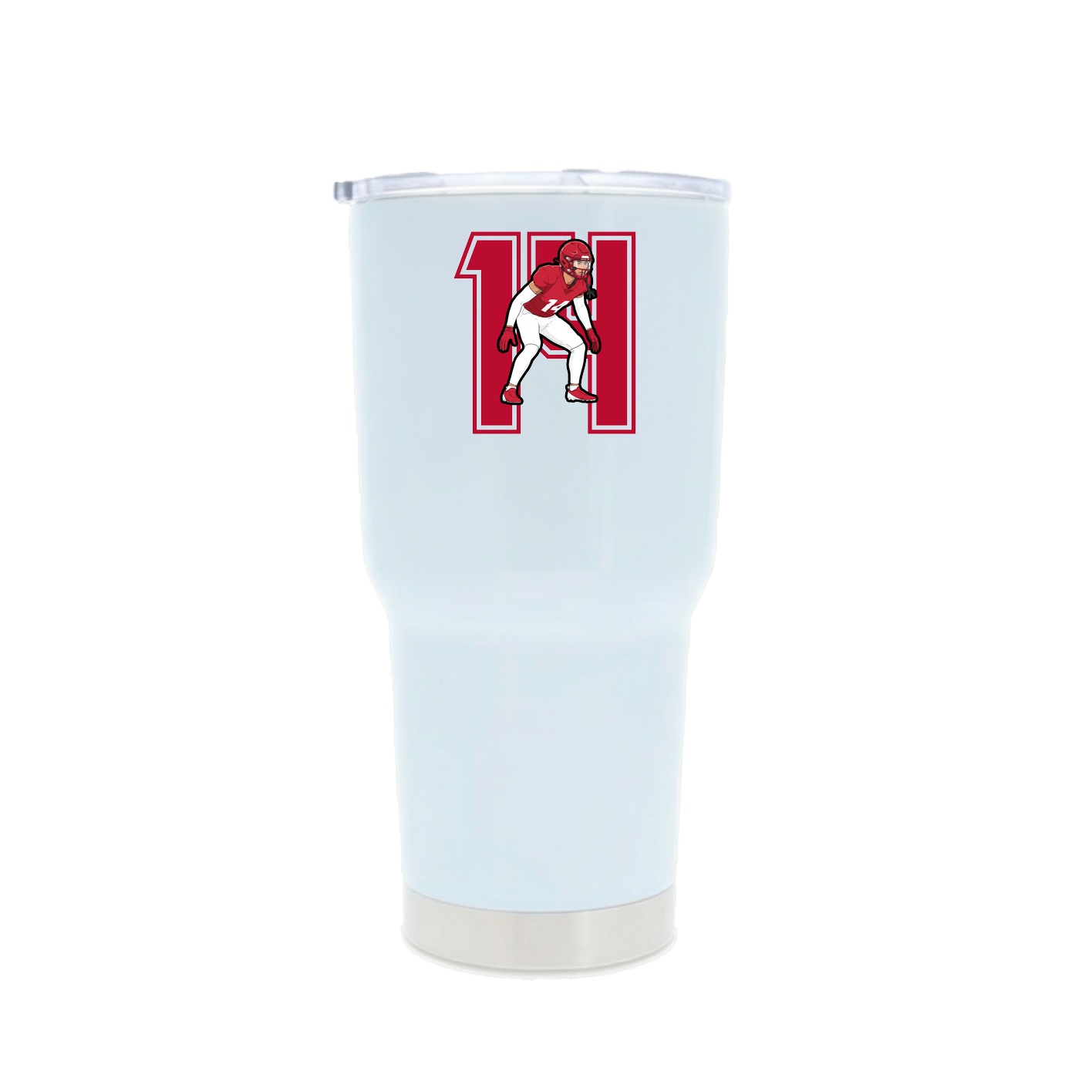 30oz Stainless Steel Tumbler — Number in White