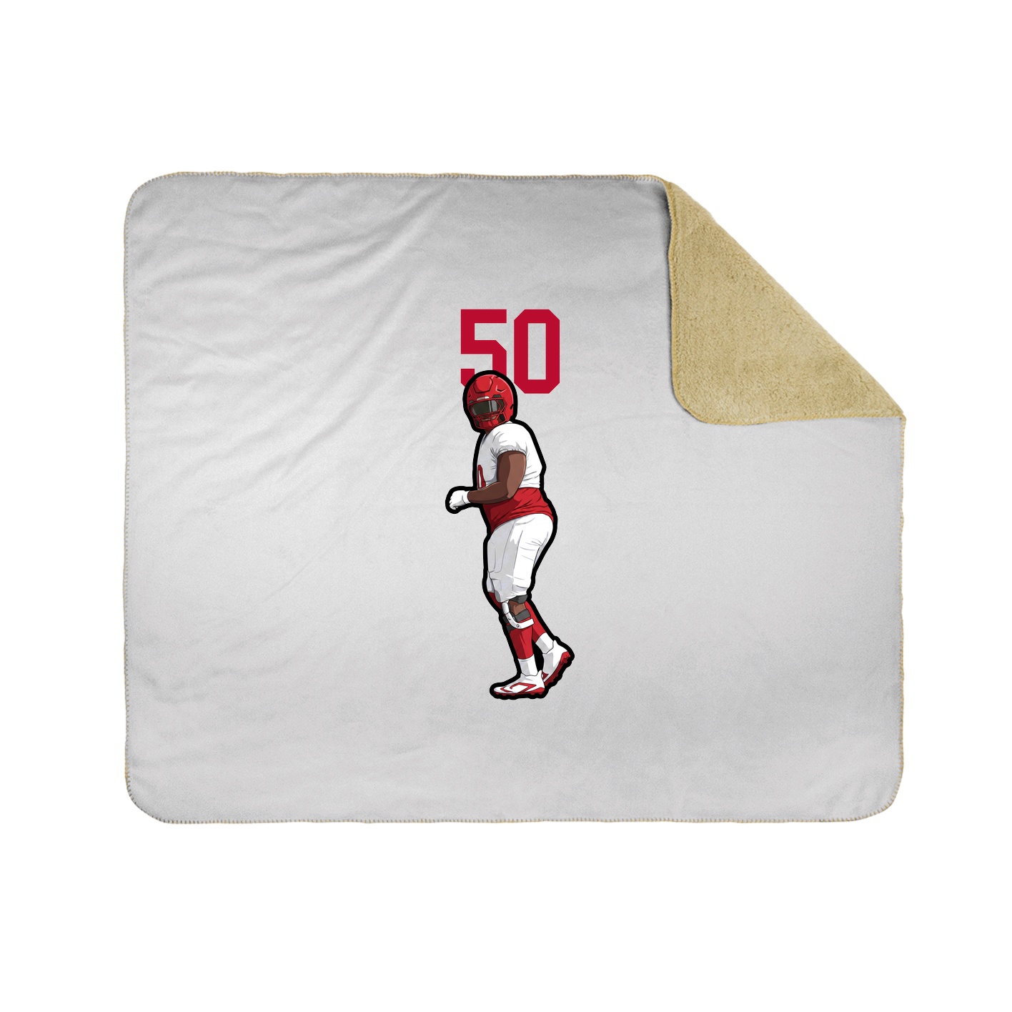 Throw Blanket — Number Top in White