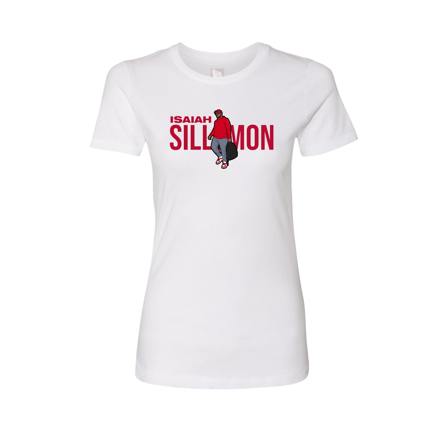 Fitted Women's Tee — Player Name in White