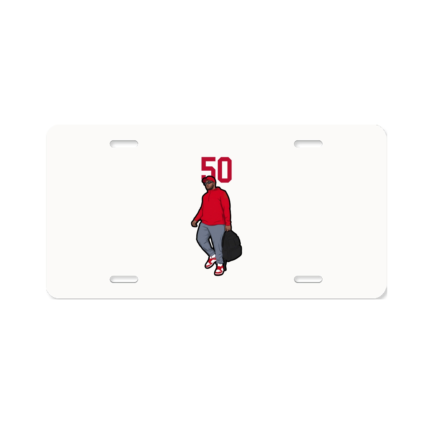 License Plate — Number Top in Classic