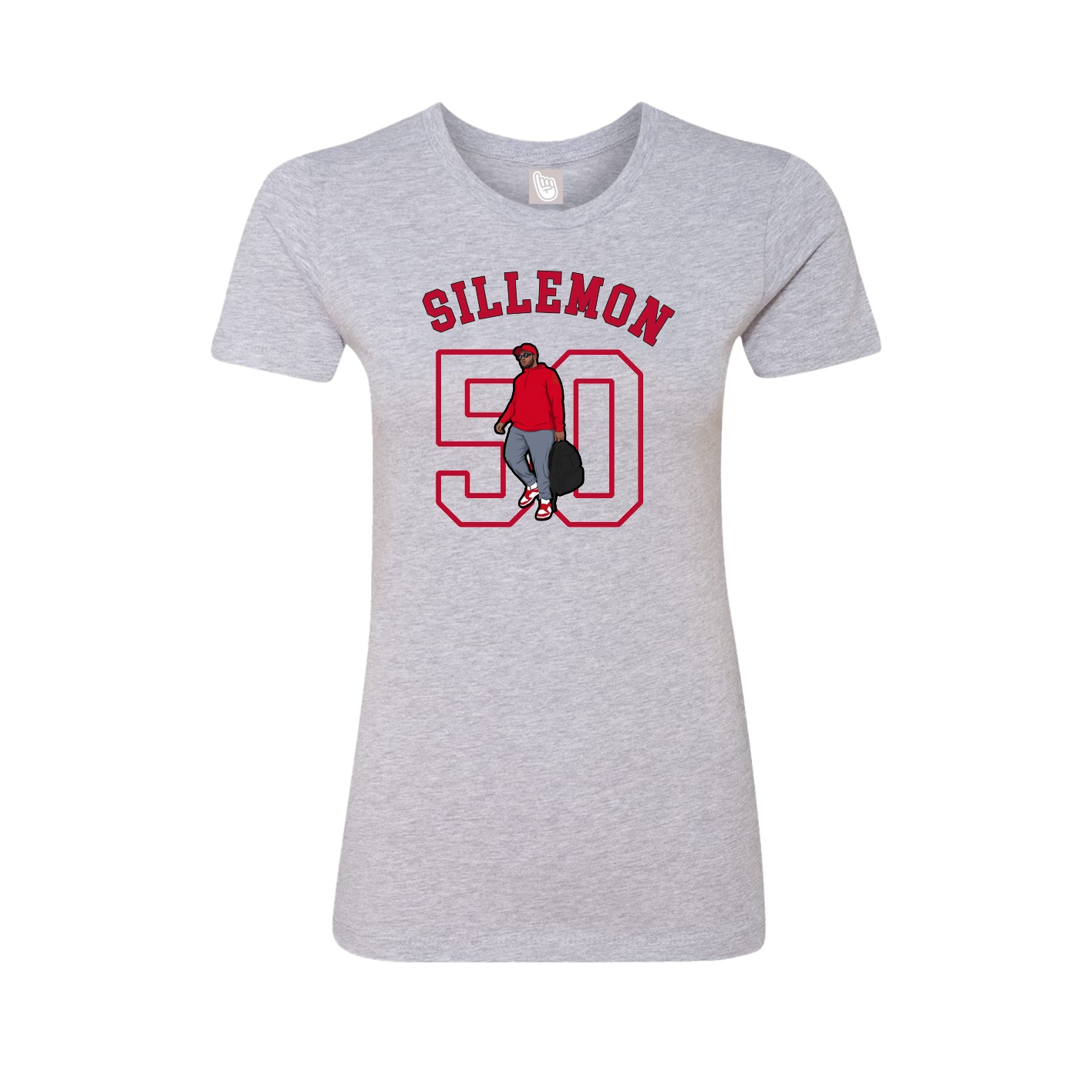 Fitted Women's Tee — Shirsey Arch in Grey