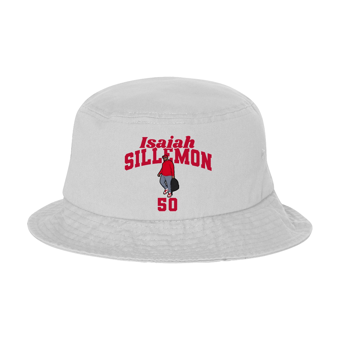 Bucket Cap — Signature Arch in White
