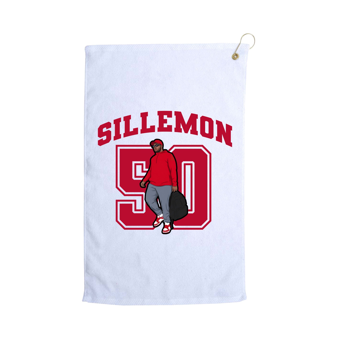 Golf Towel — Number in White