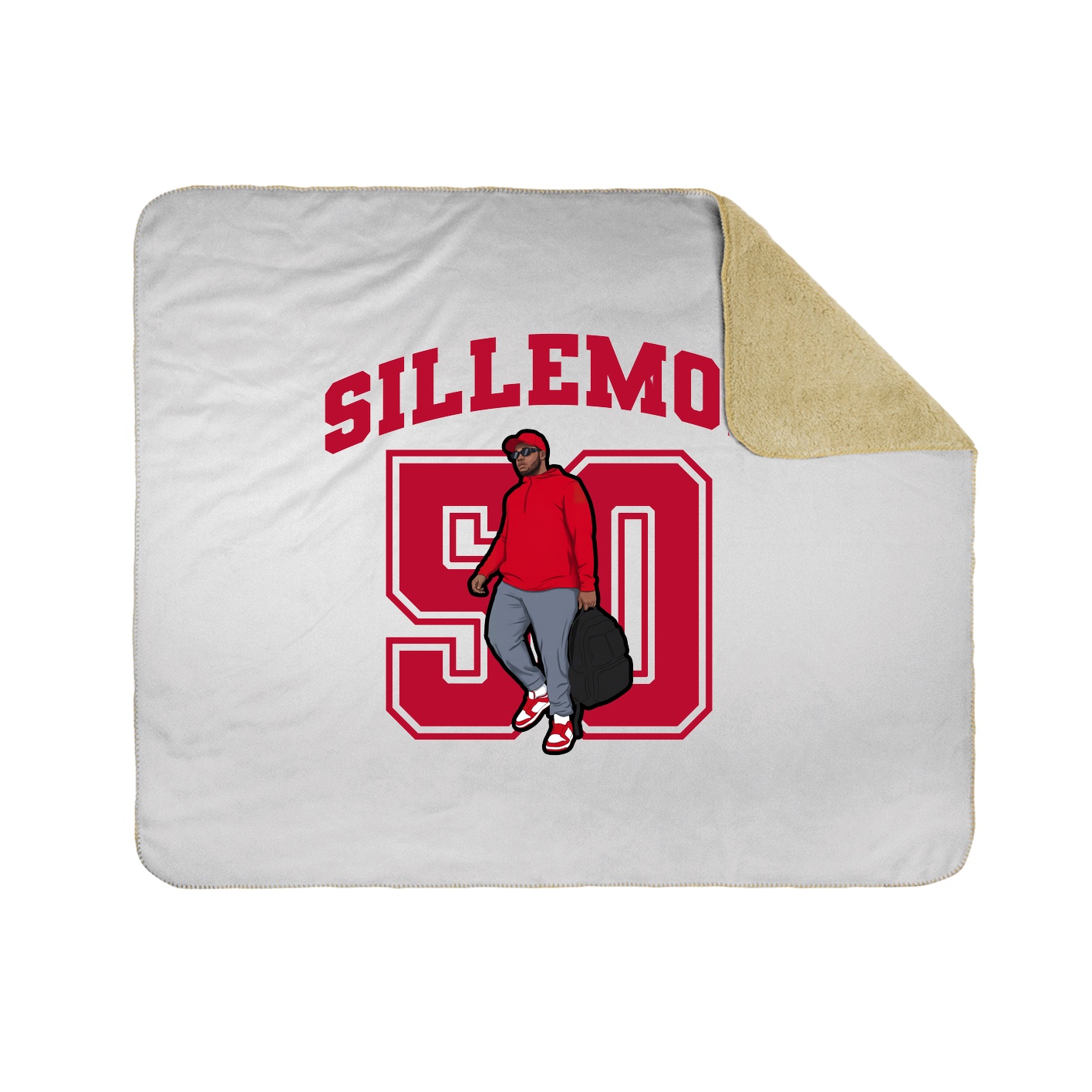 Throw Blanket — Number in White