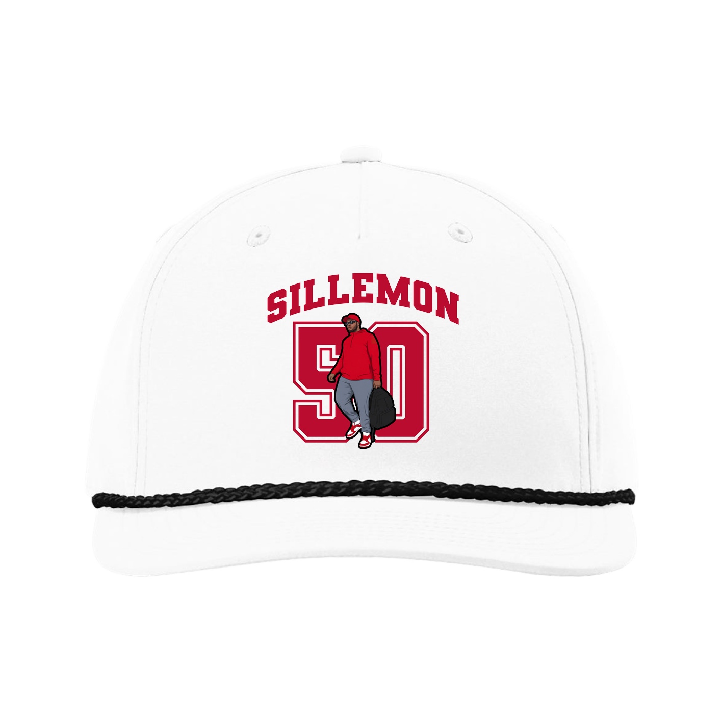 Five-Panel Classic Rope Cap — Number in White