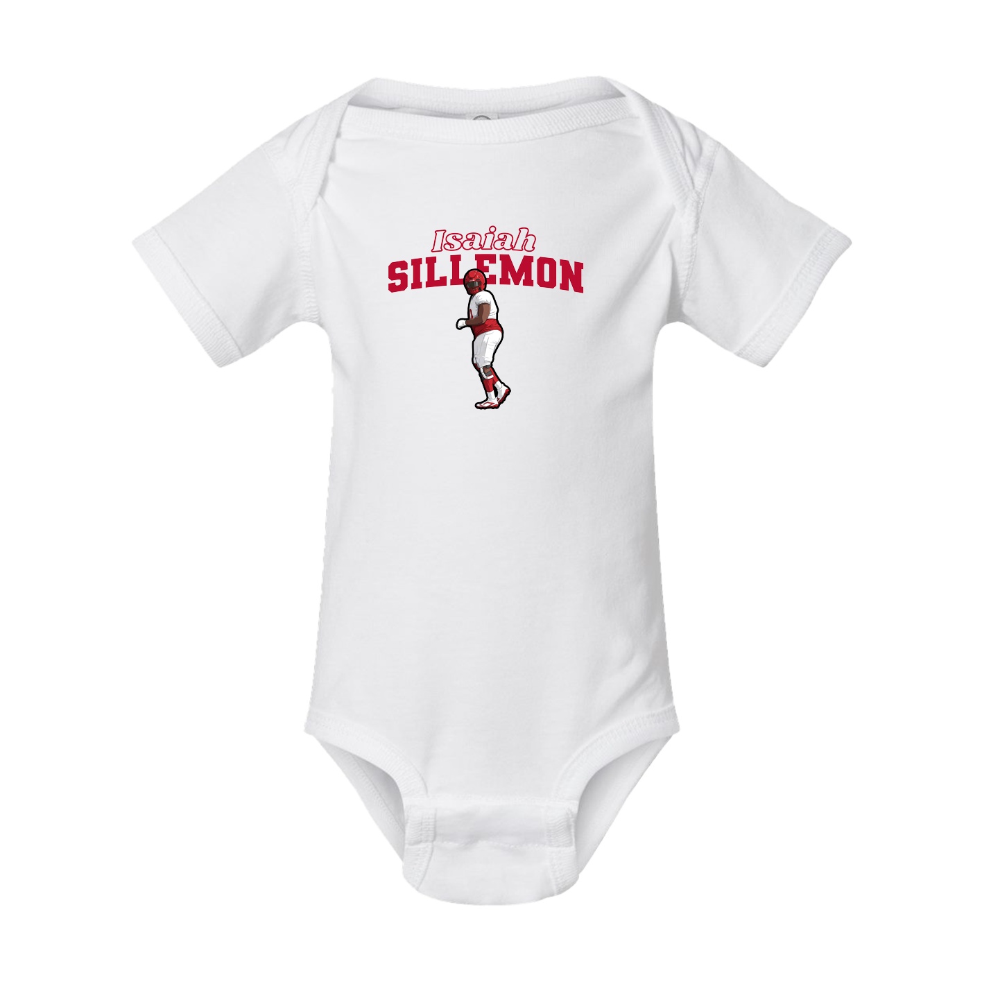 Baby Onesie — Name Arch in White