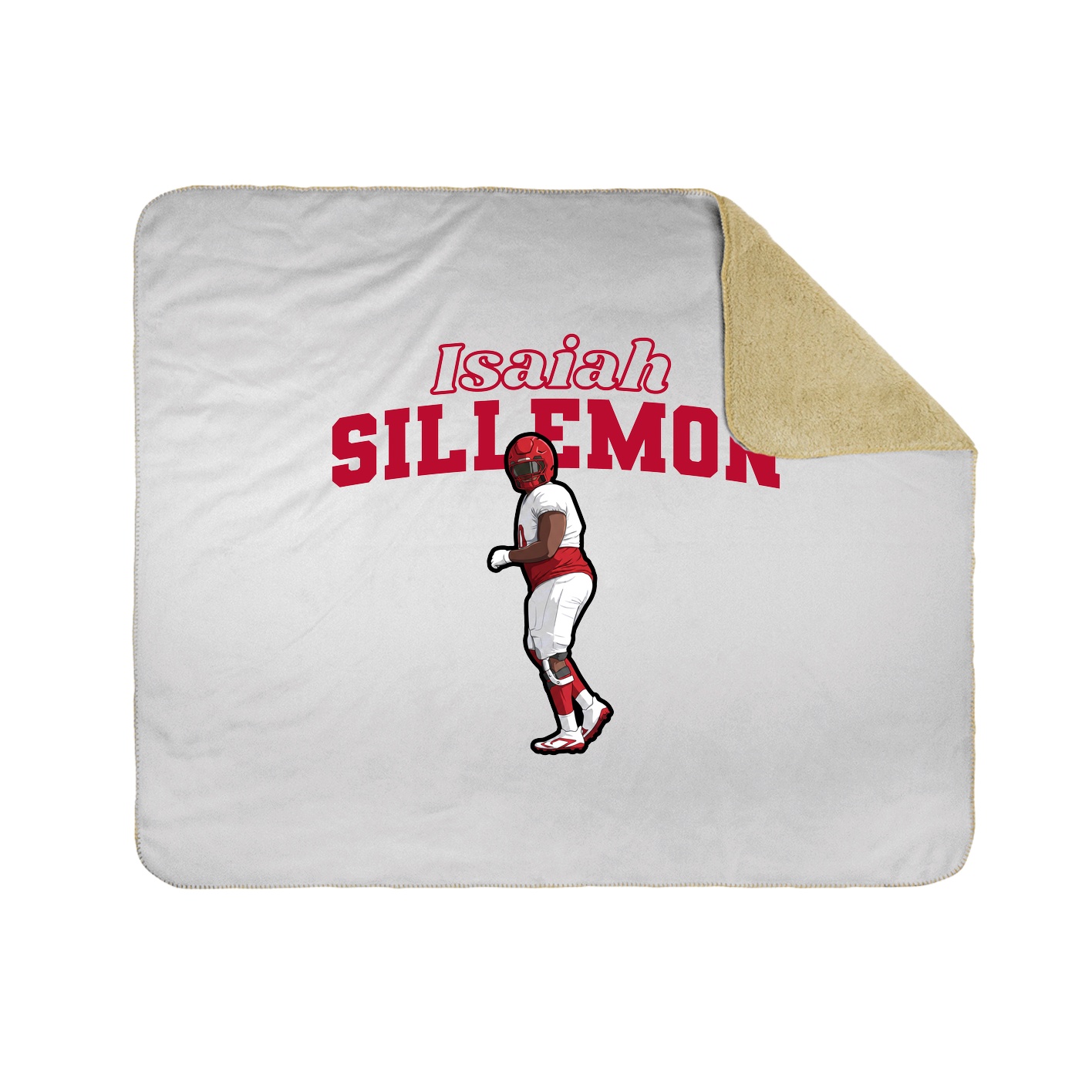 Throw Blanket — Name Arch in White
