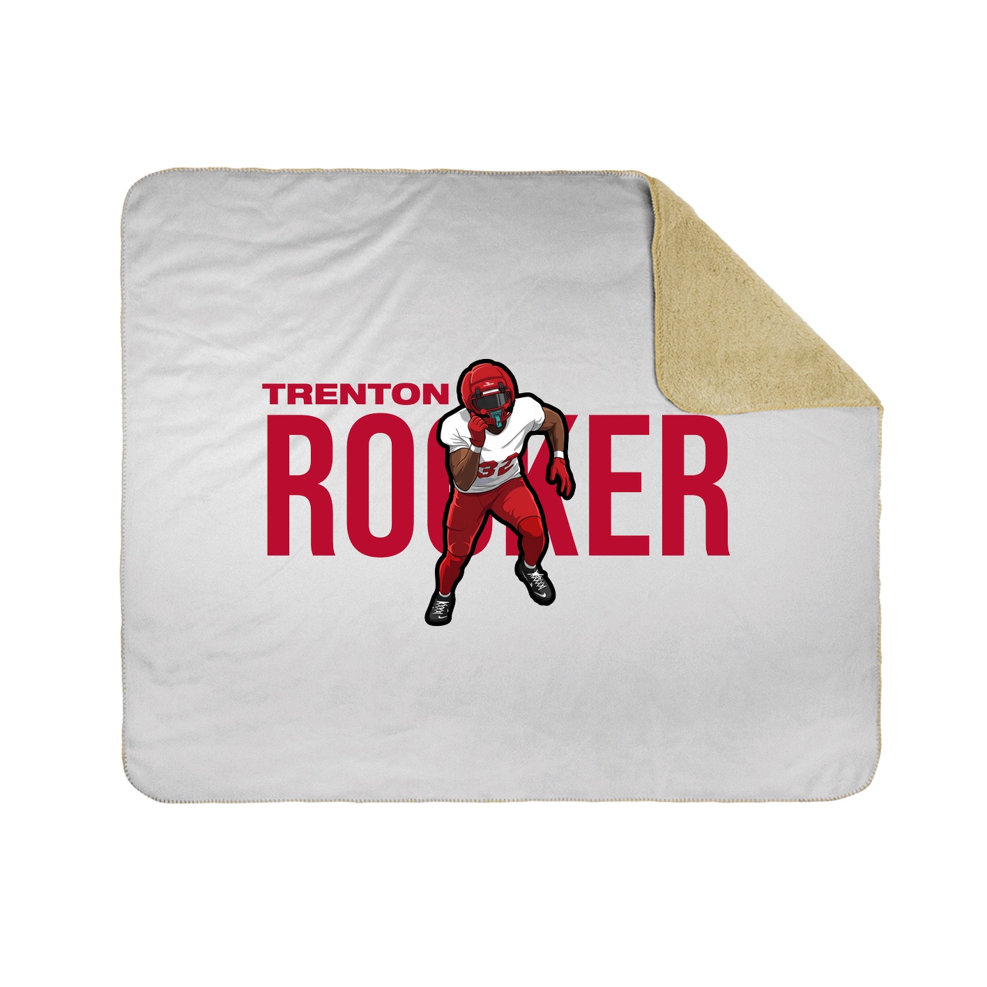 Throw Blanket — Player Name in White