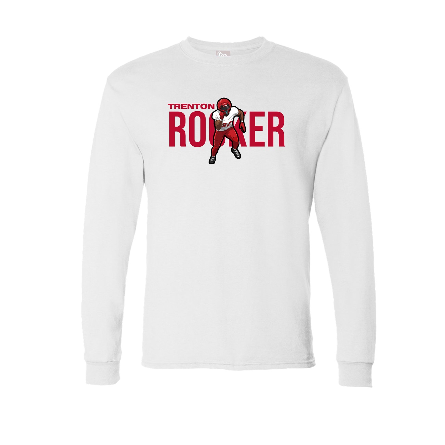Long Sleeve Tee — Player Name in White