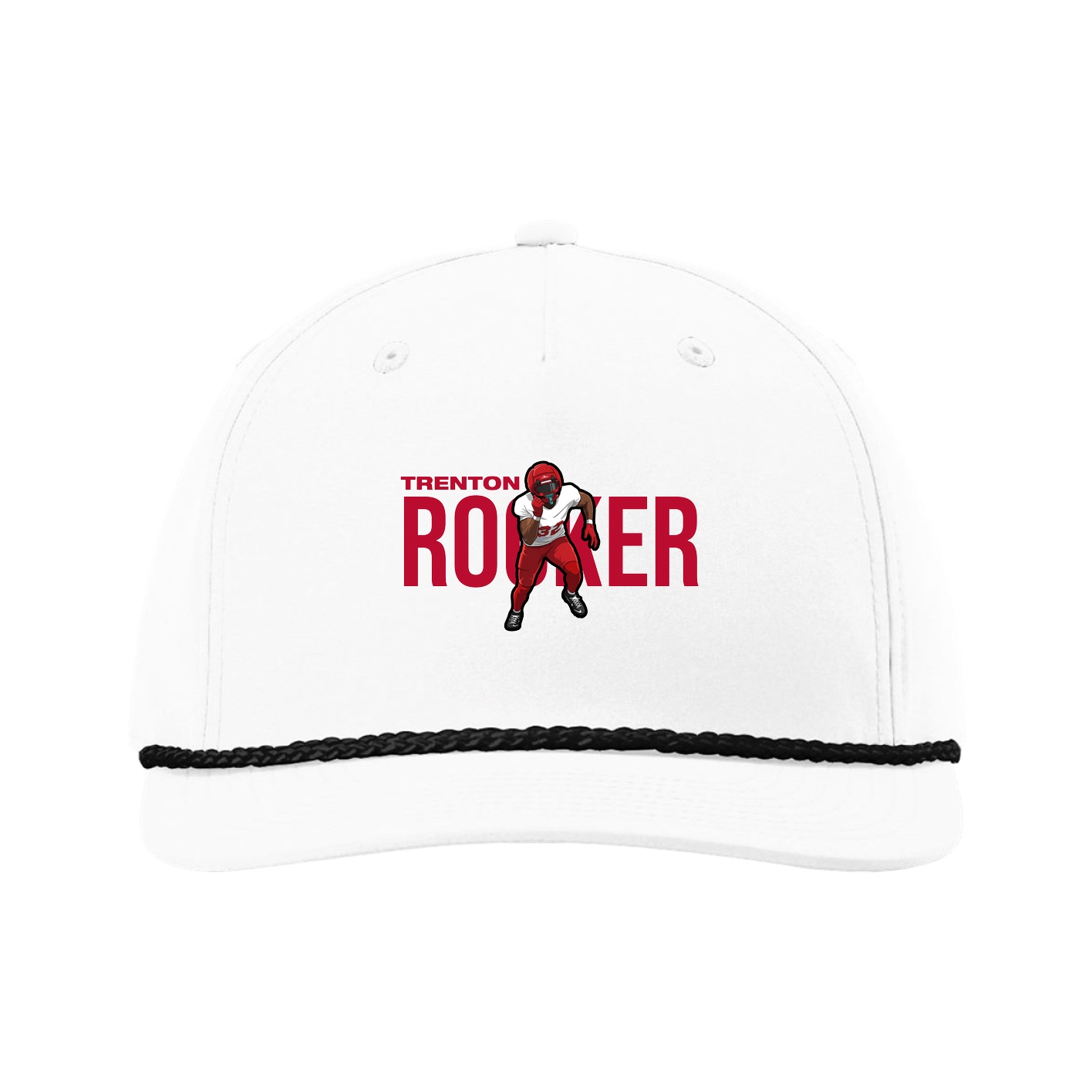 Five-Panel Classic Rope Cap — Player Name in White