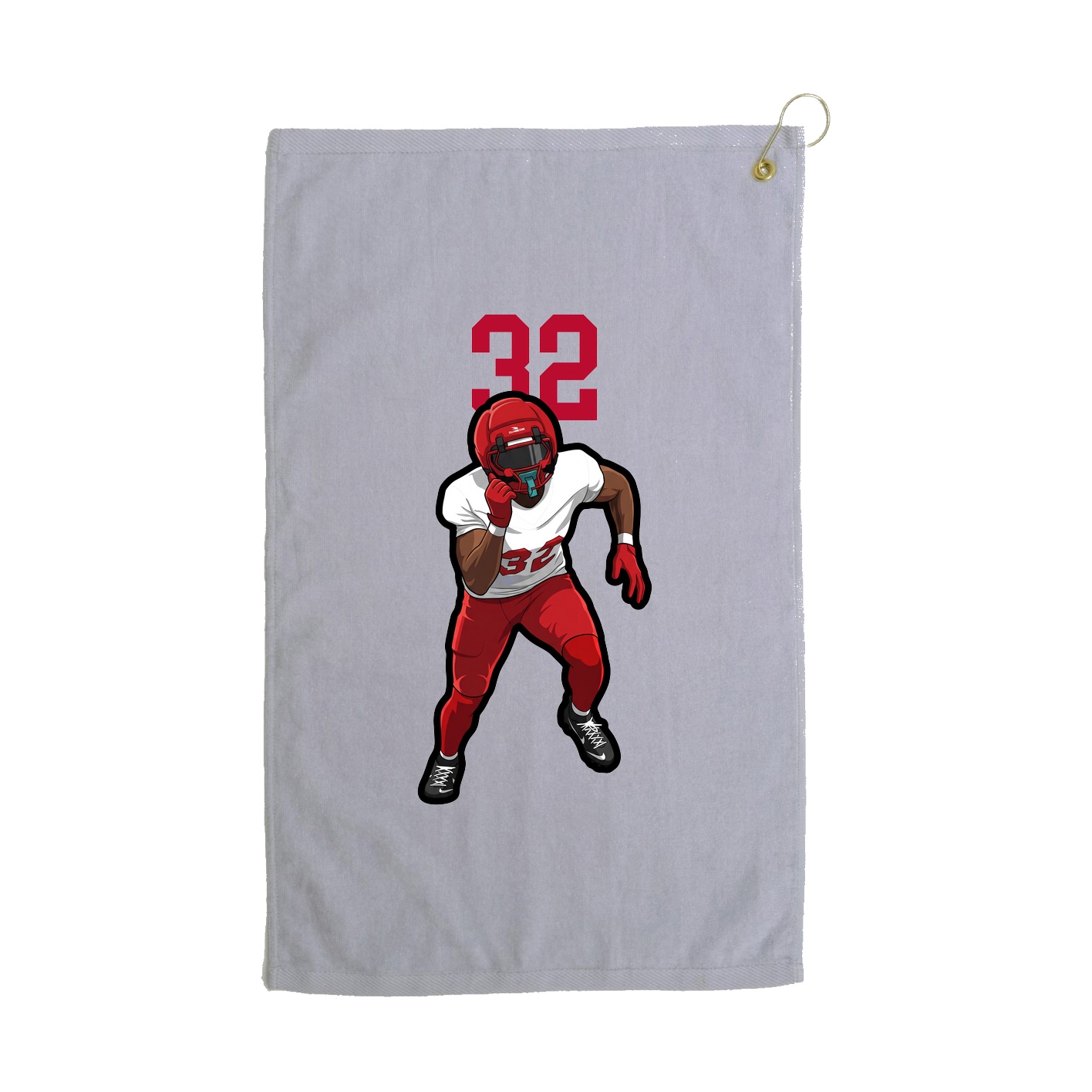 Golf Towel — Number Top in Grey