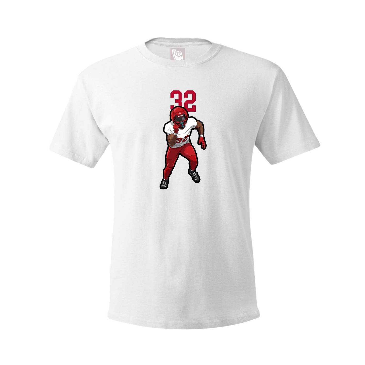 Youth Tee — Number Top in White