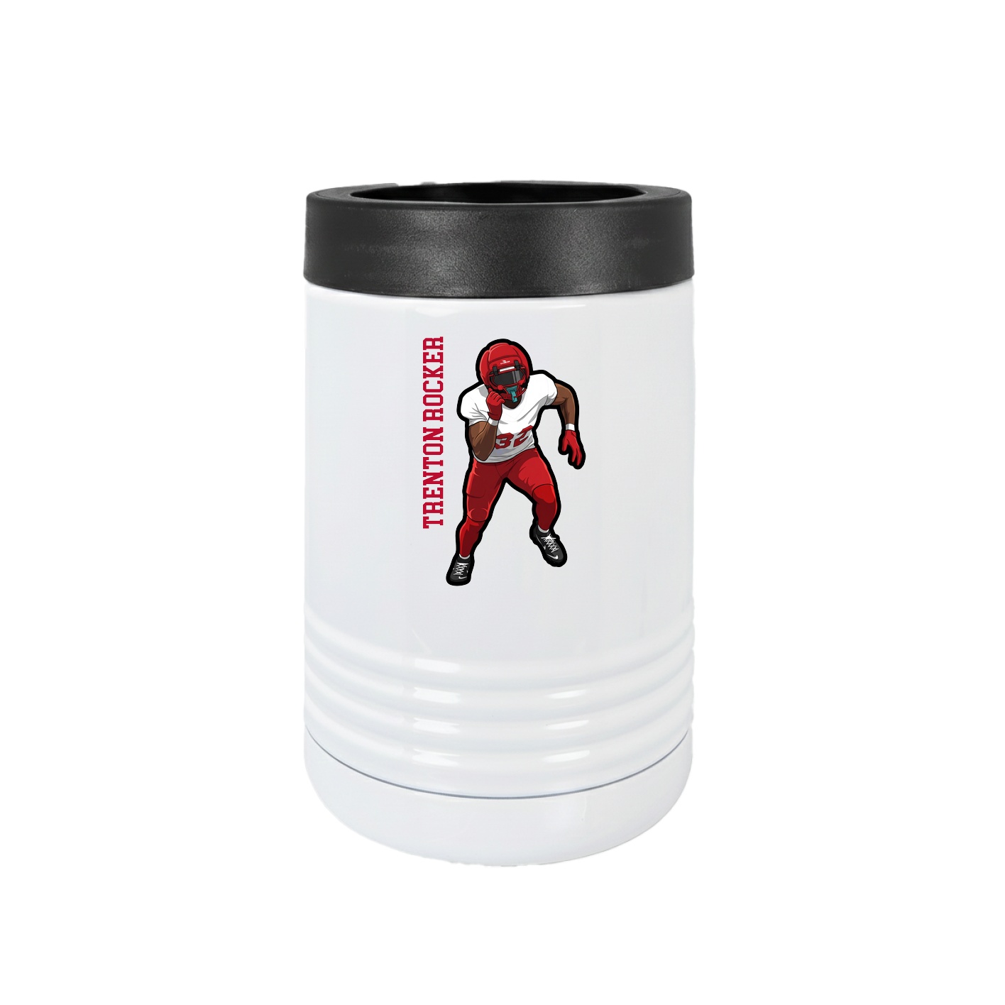 Beverage Holder — Name Vertical in White