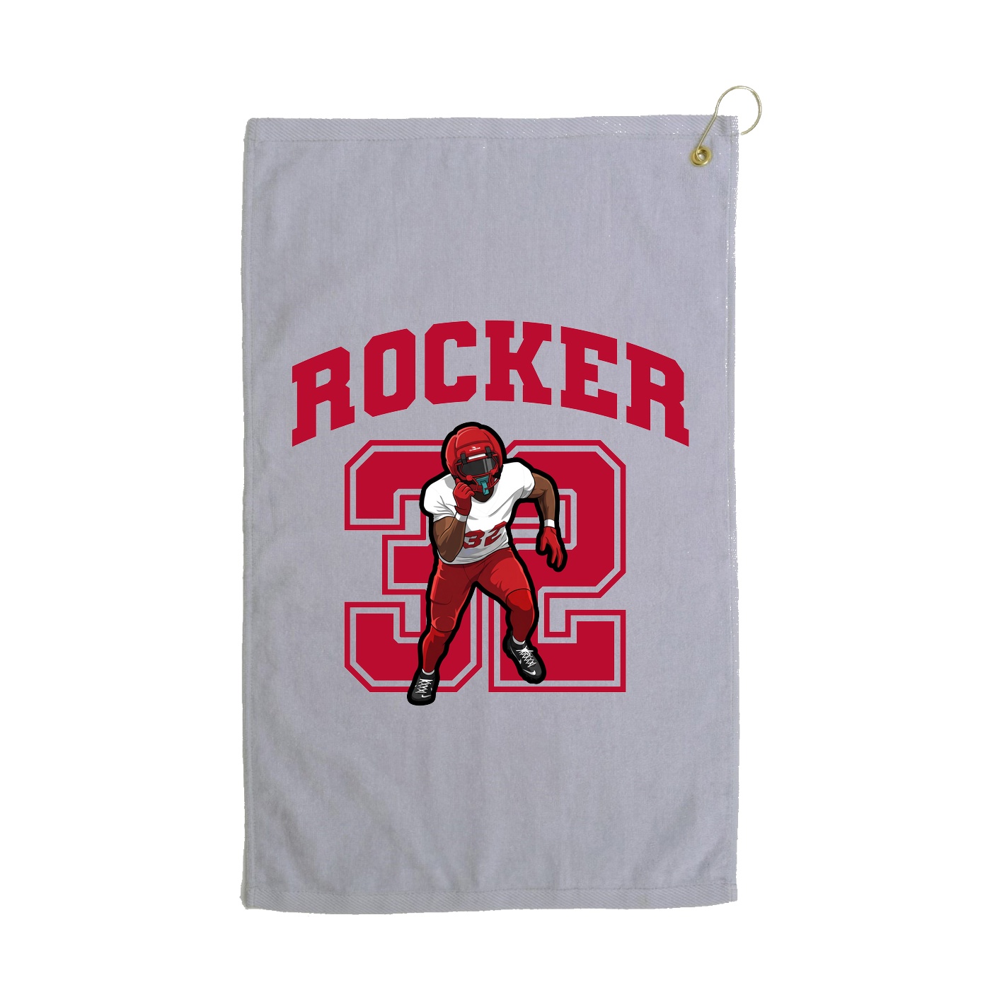 Golf Towel — Number in Grey