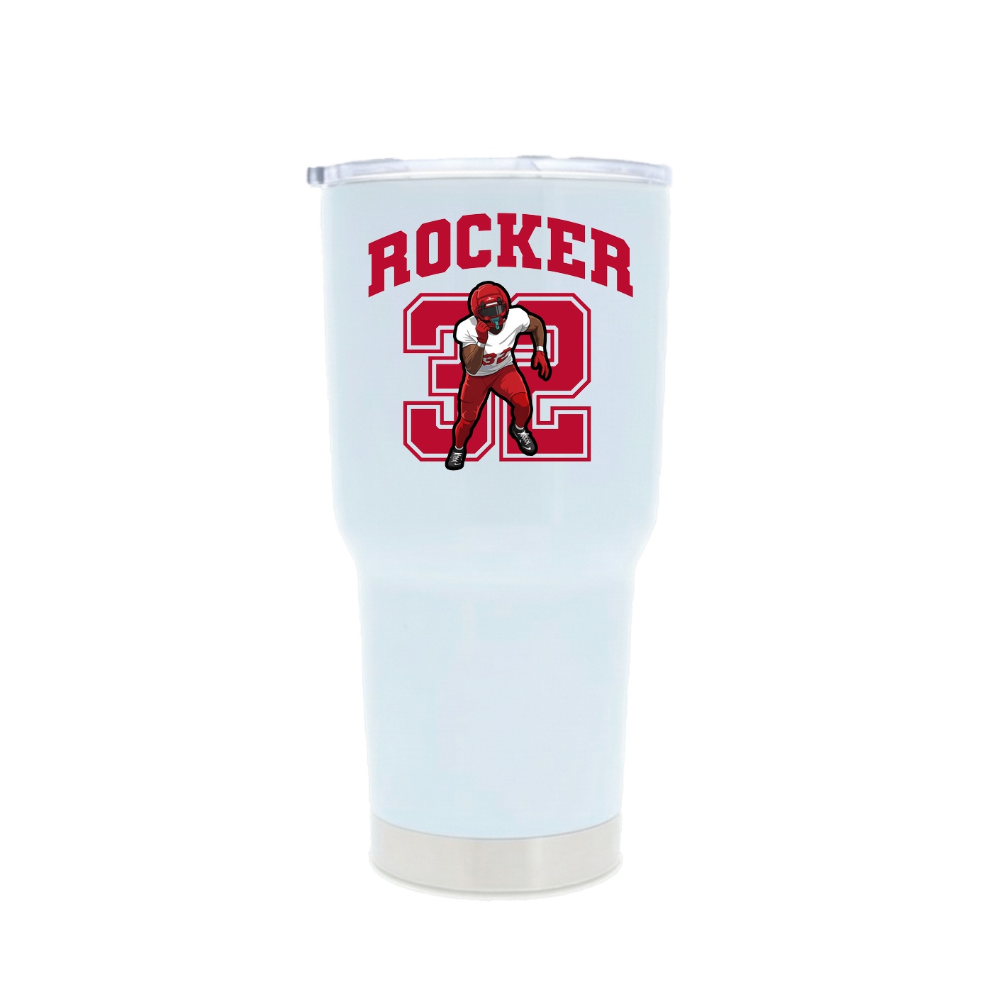 30oz Stainless Steel Tumbler — Number in White