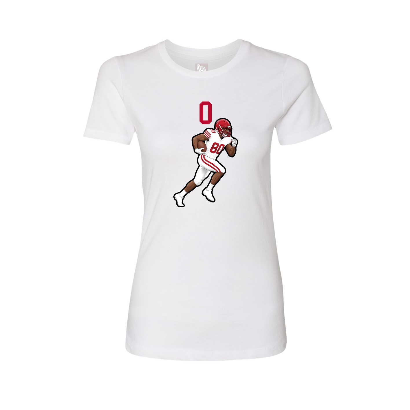 Fitted Women's Tee — Number Top in White