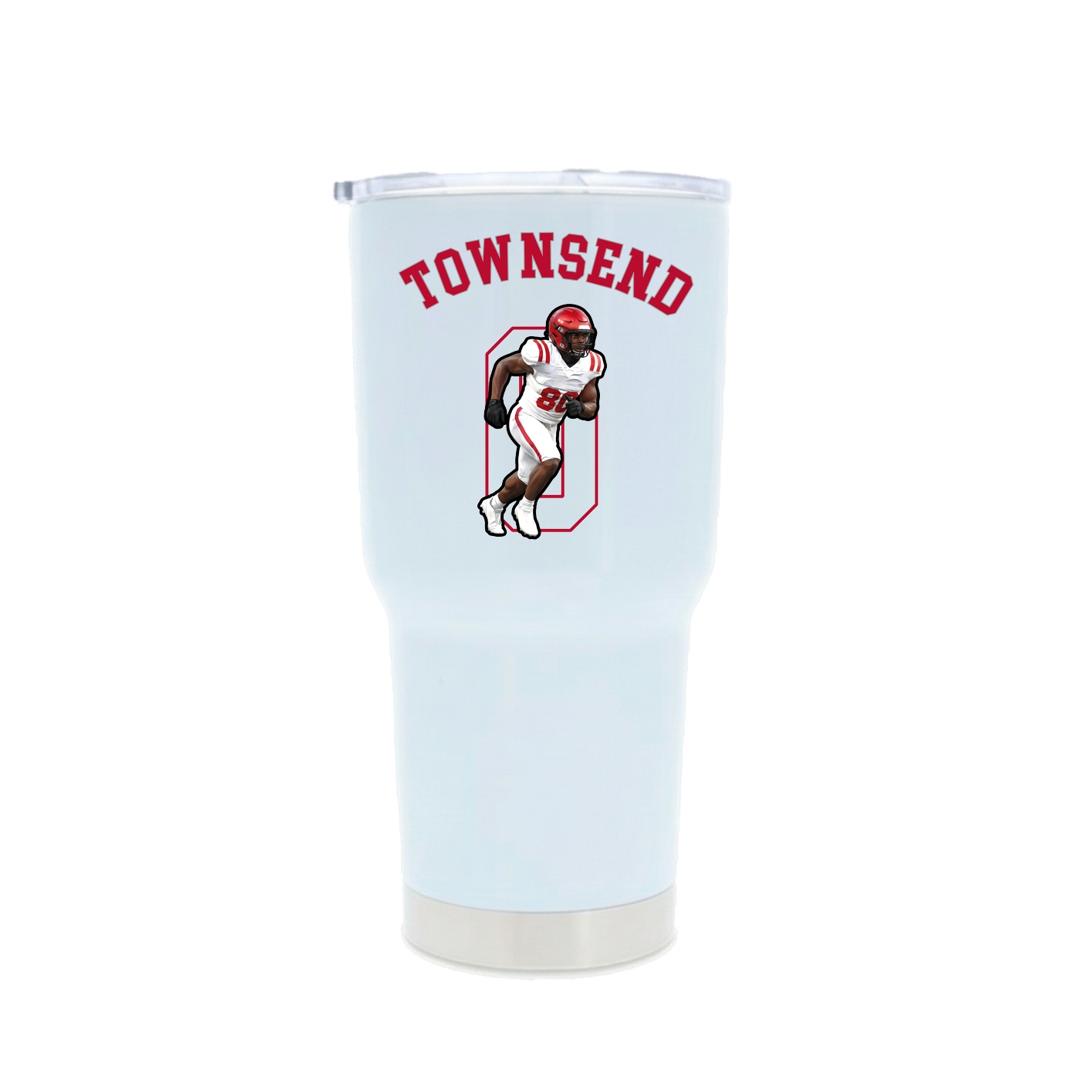 30oz Stainless Steel Tumbler — Shirsey Arch in White