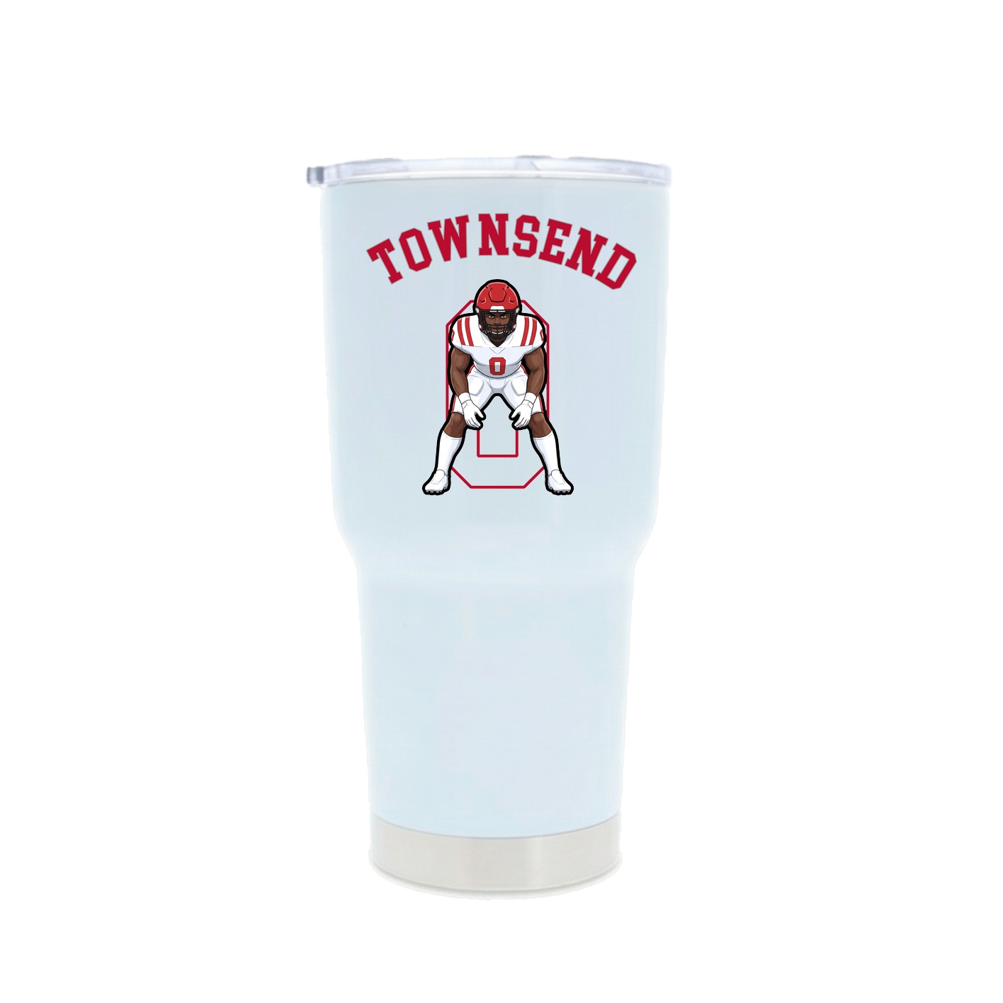 30oz Stainless Steel Tumbler — Shirsey Arch in White
