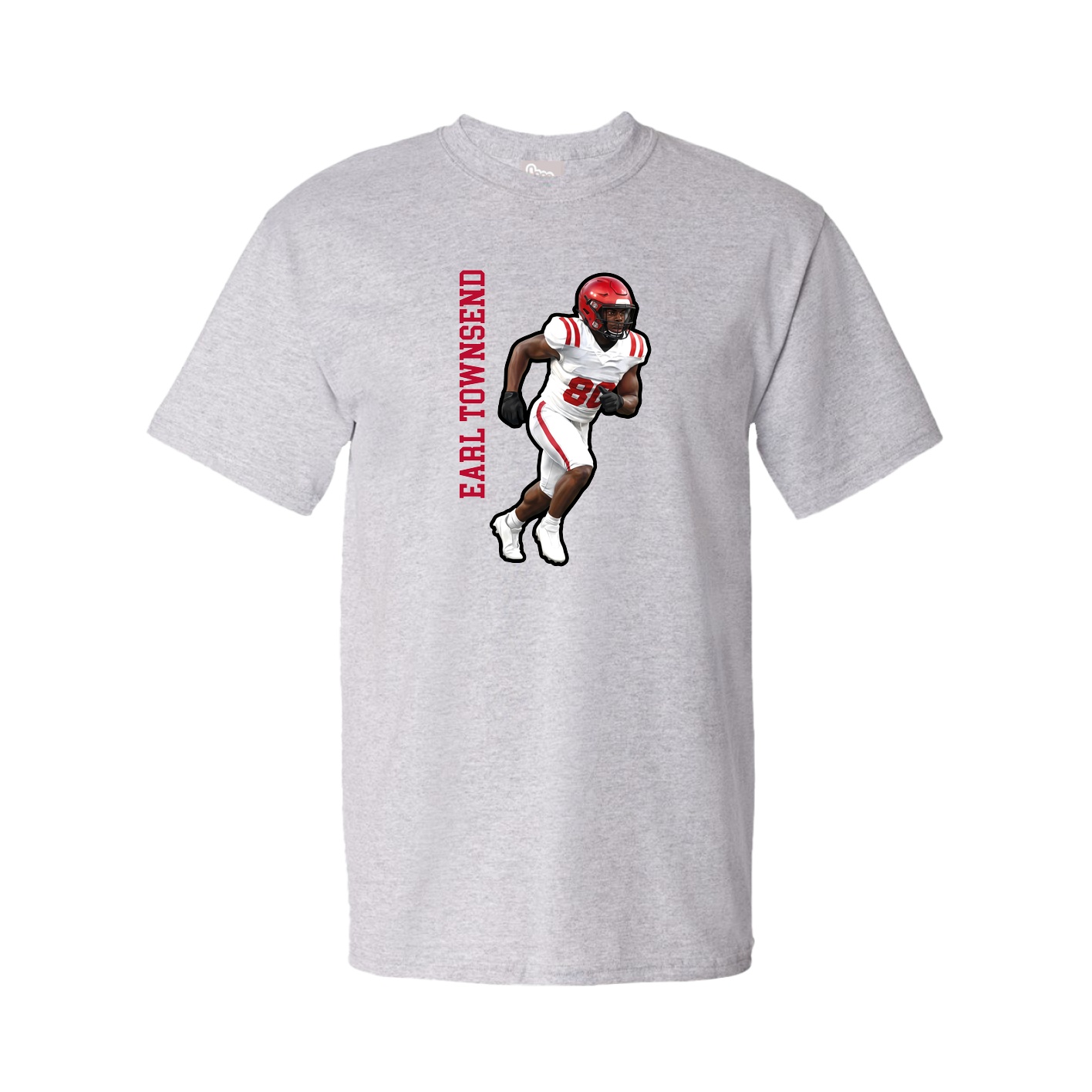 Tee — Name Vertical in Grey