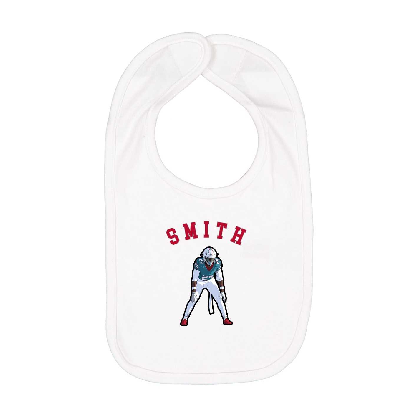 Infant Bib — Shirsey Arch in White