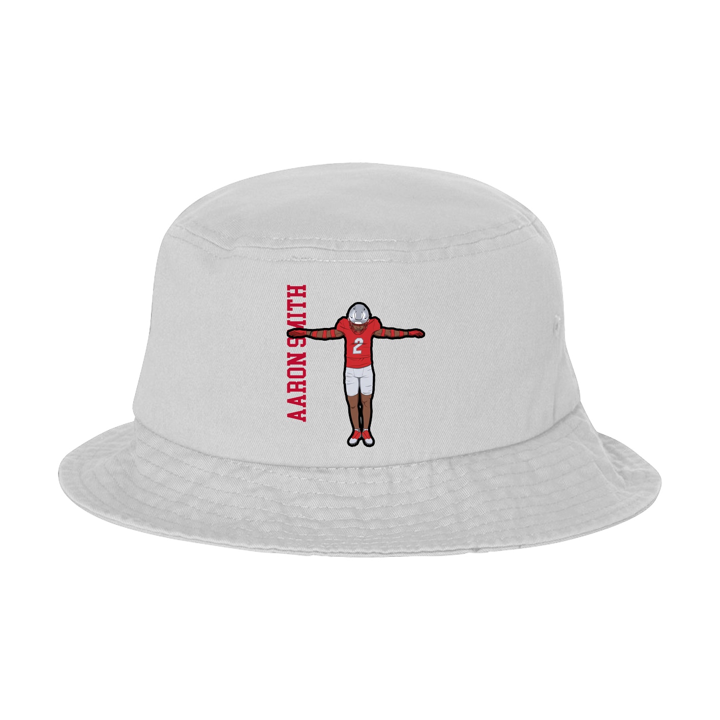 Bucket Cap — Name Vertical in White