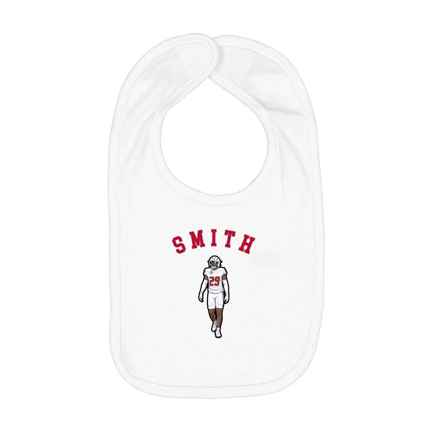 Infant Bib — Shirsey Arch in White