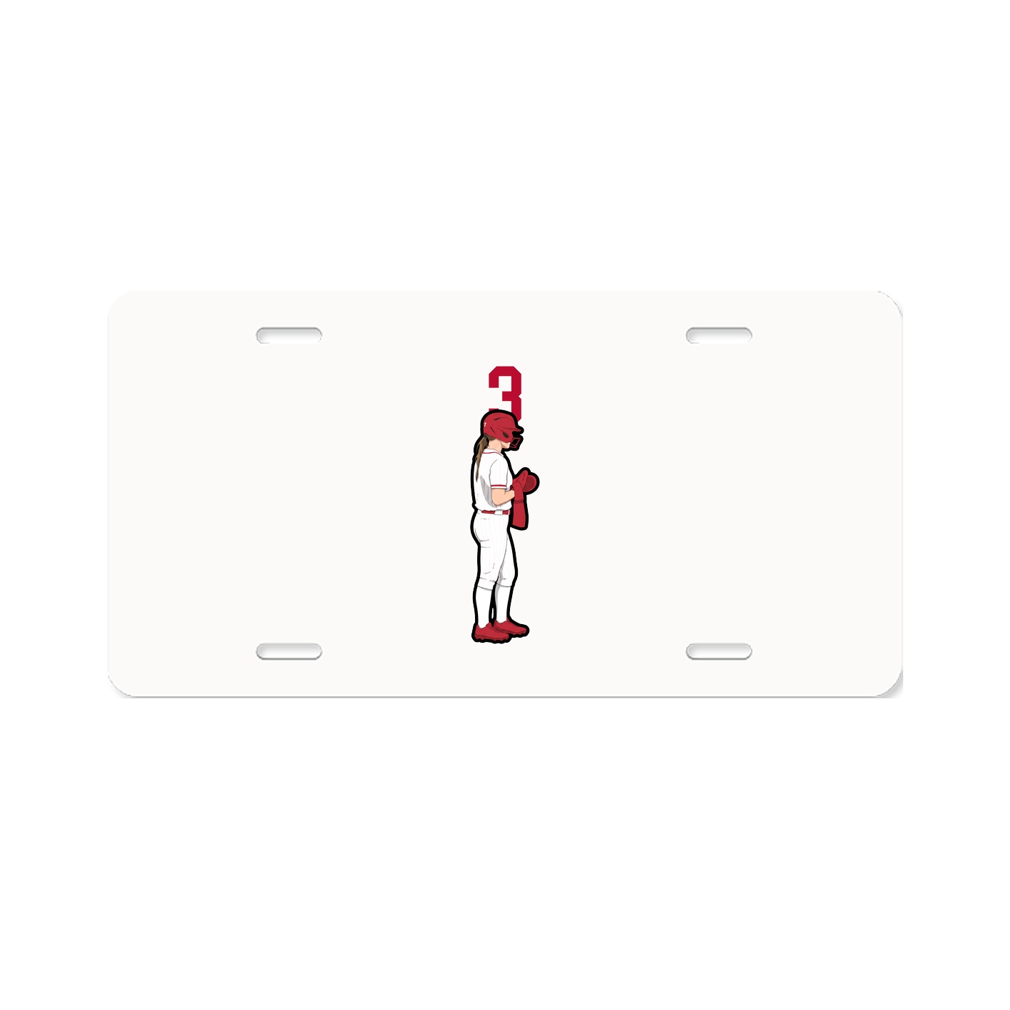 License Plate — Number Top in Classic