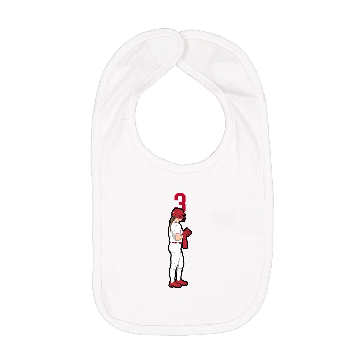 Infant Bib — Number Top in White