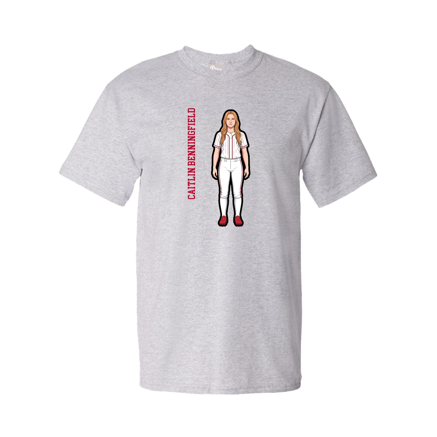 Tee — Name Vertical in Grey