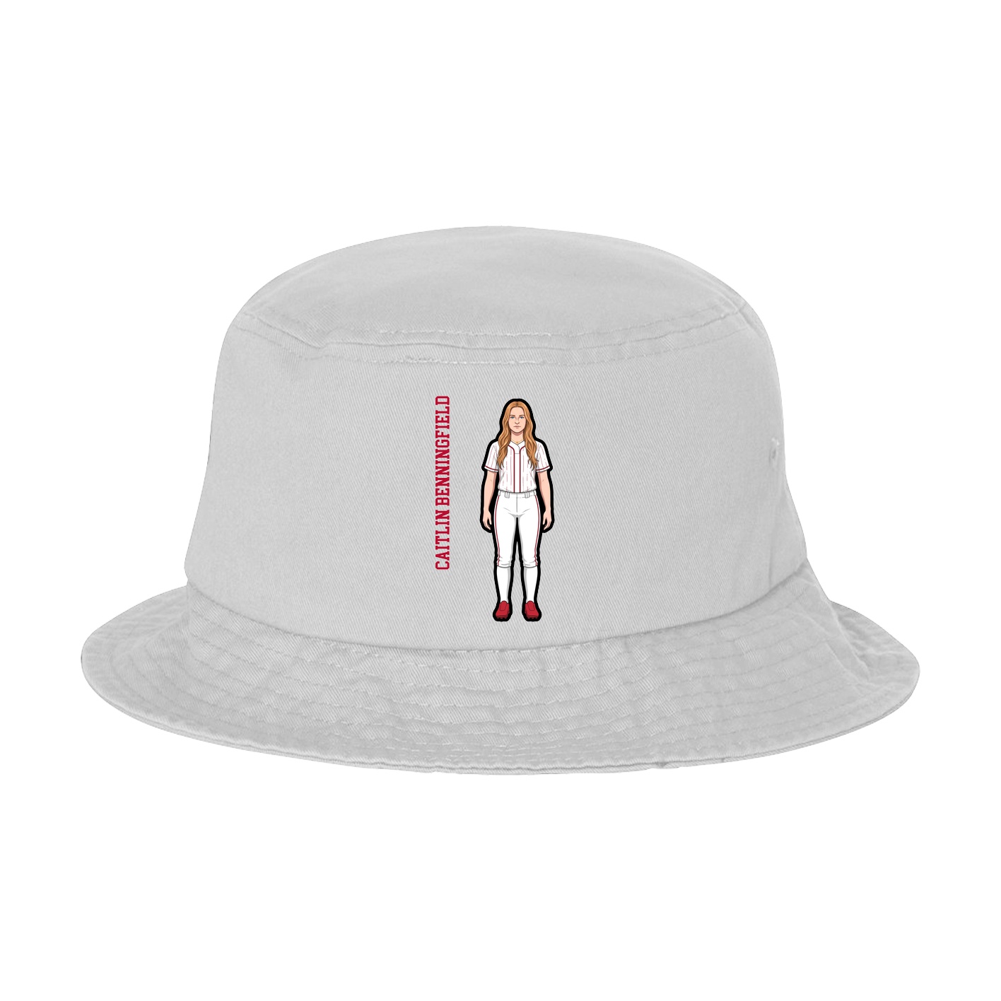 Bucket Cap — Name Vertical in White
