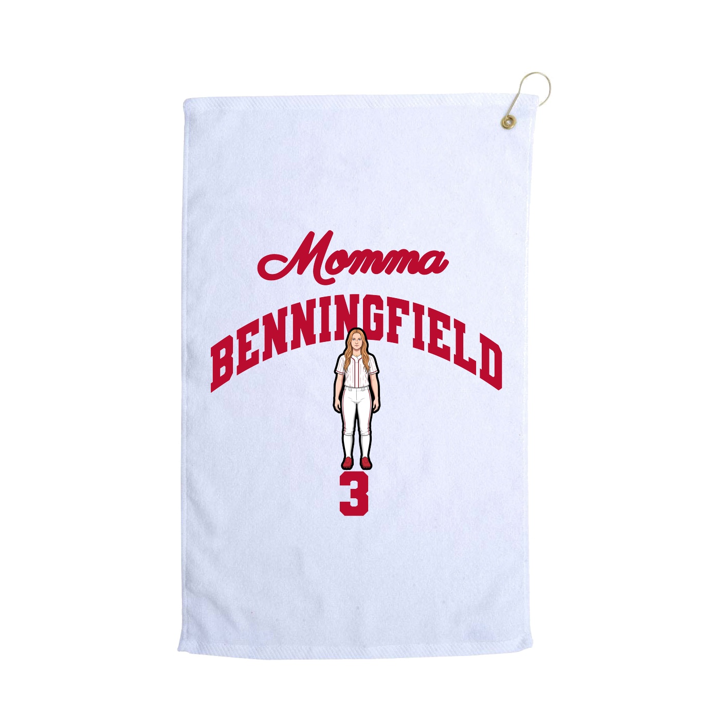 Golf Towel — Mothers Day Arch in White