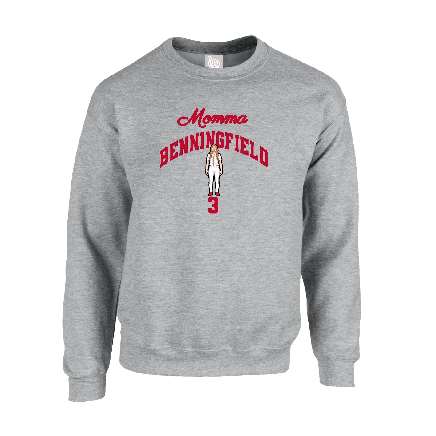 Fleece Crew — Mothers Day Arch in Grey